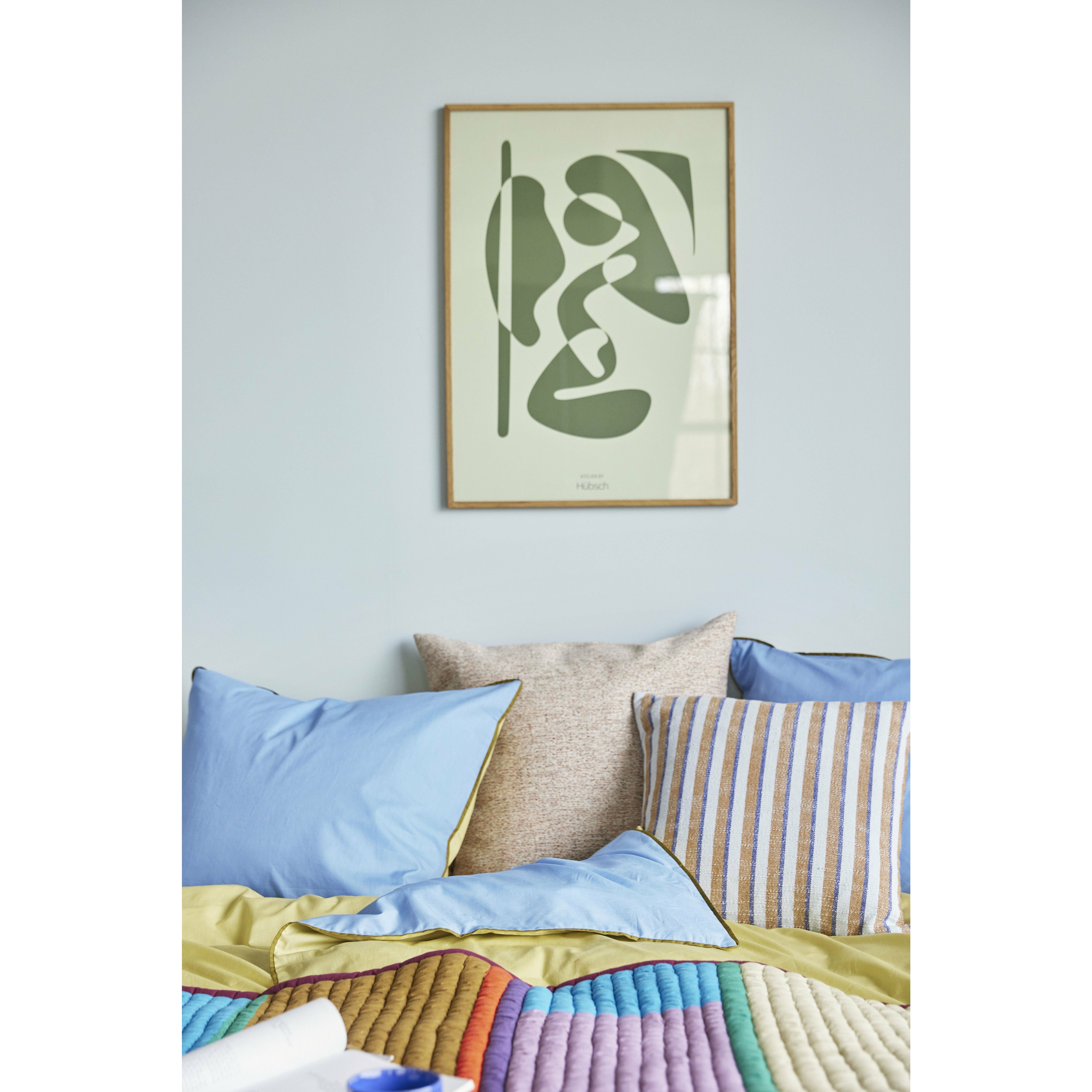 [product_category]-Hübsch Aki Bed Linen 60/200, Blue/Yellow-Hübsch-5712772114797-61405-HUB-3