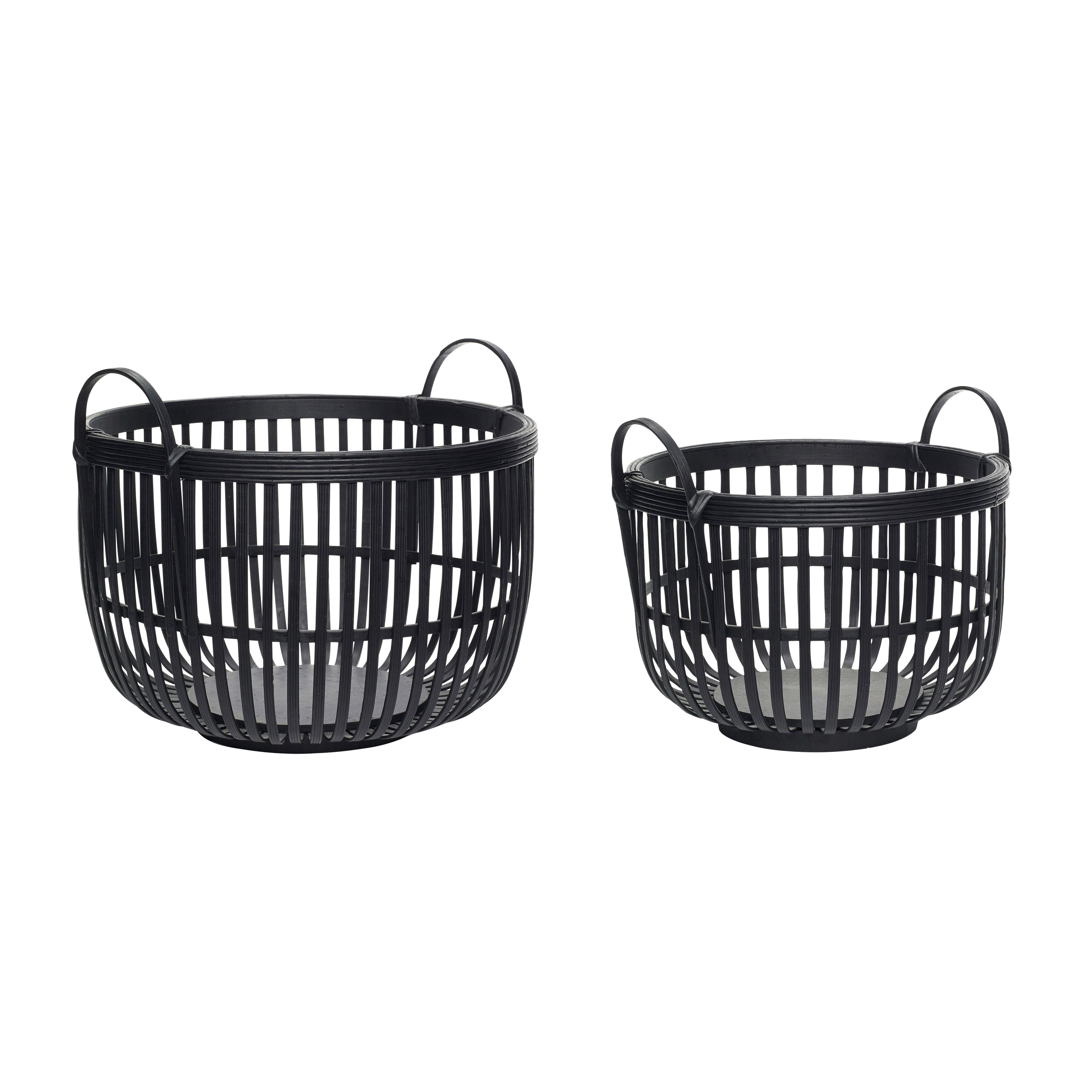 [product_category]-Hübsch Alchemy Basket Rattan Black Set Of 2-Hübsch-5712772068373-030801-HUB-1