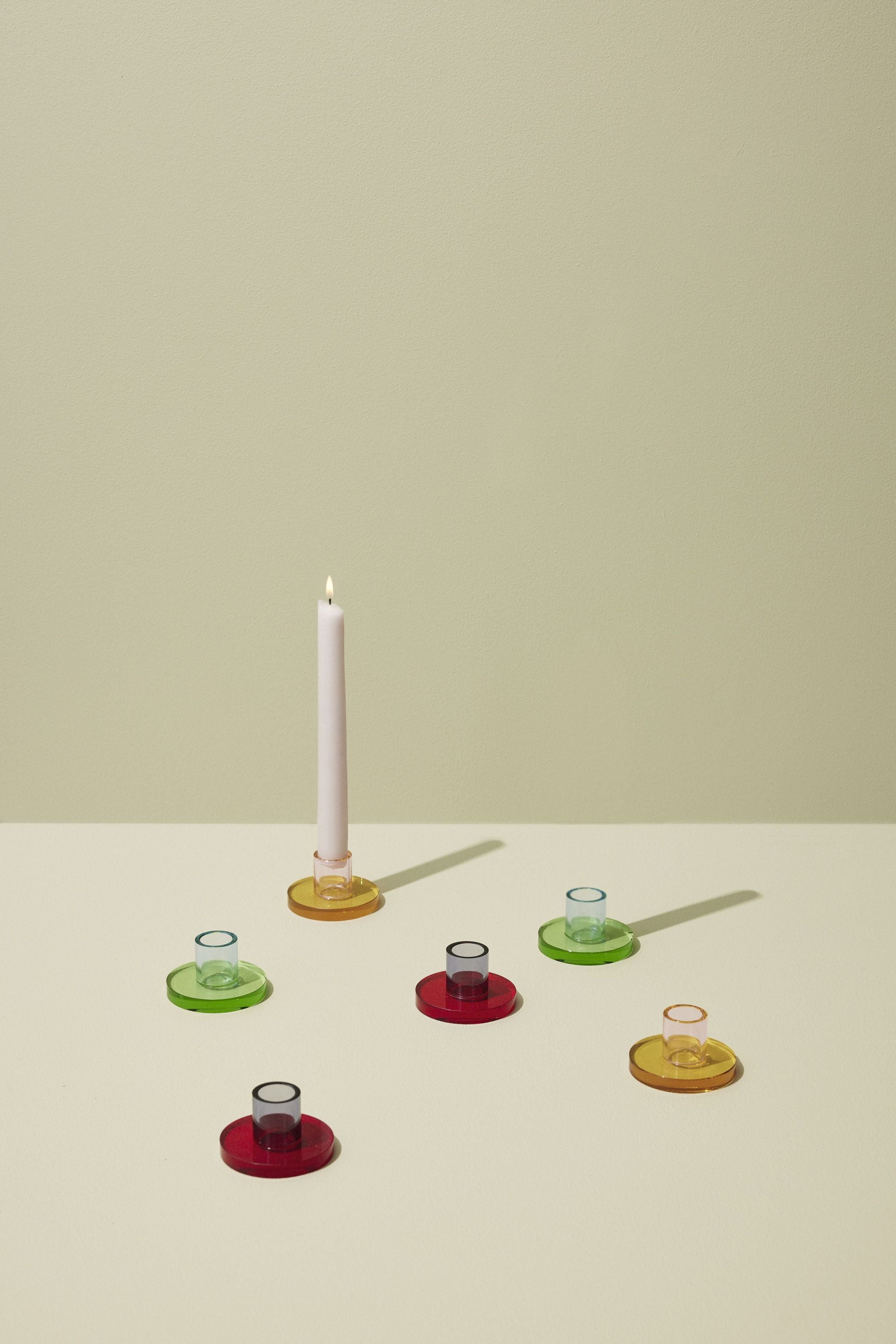 [product_category]-Hübsch Astra Candle Holder Small, Pink/Orange-Hübsch-5712772129982-991702-HUB-11