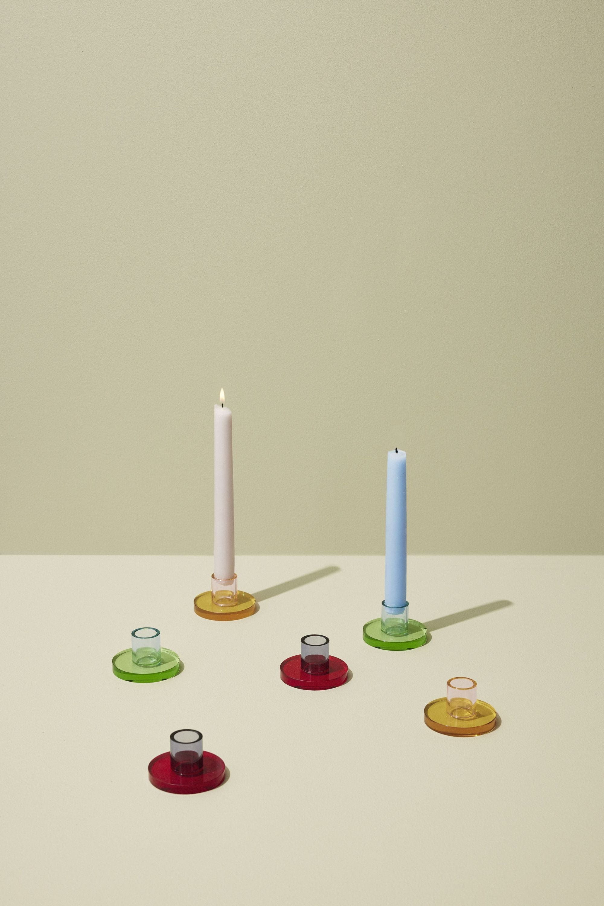 [product_category]-Hübsch Astra Candle Holder Small, Pink/Orange-Hübsch-5712772129982-991702-HUB-23