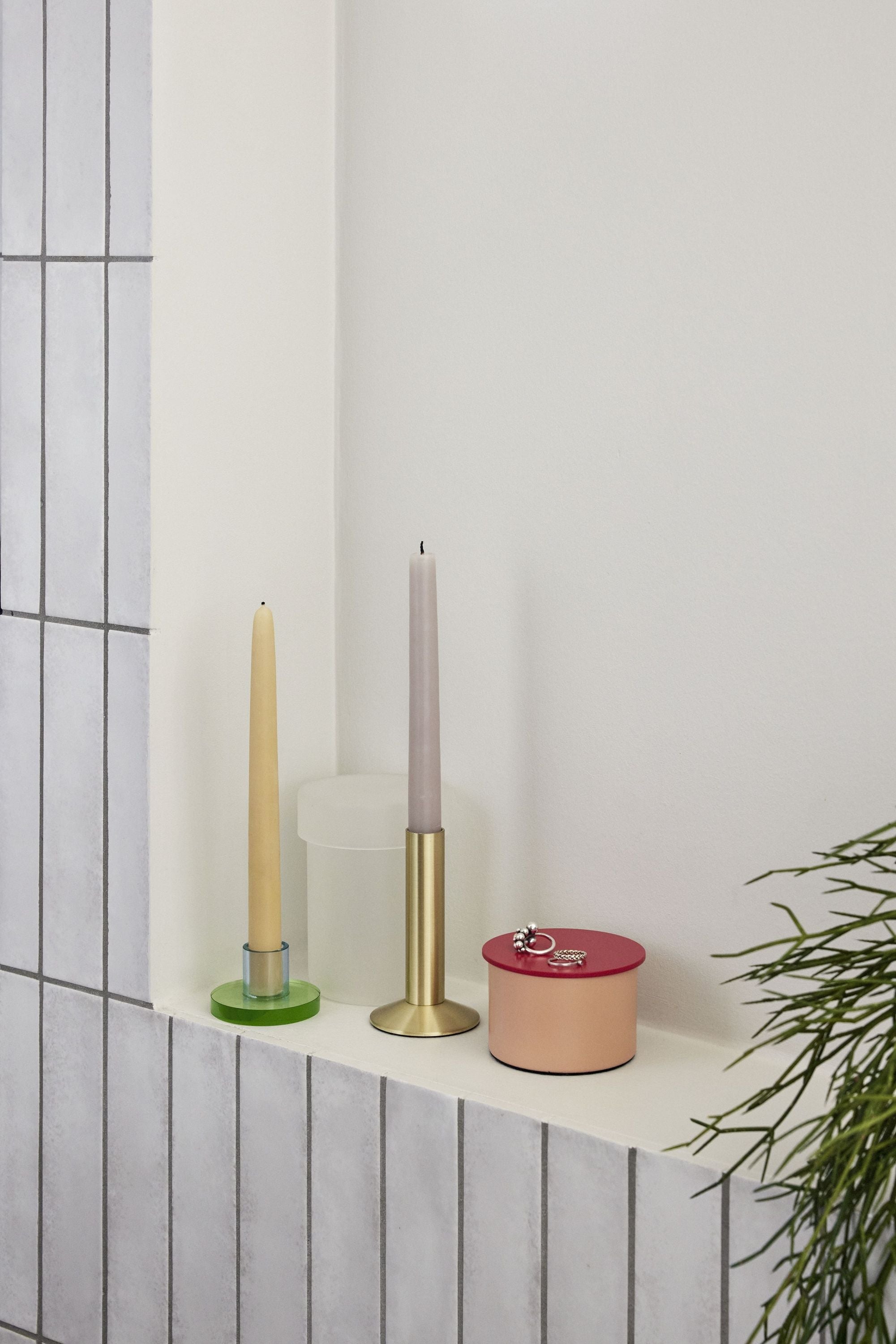 [product_category]-Hübsch Astra Candle Holder Small, Pink/Orange-Hübsch-5712772129982-991702-HUB-5