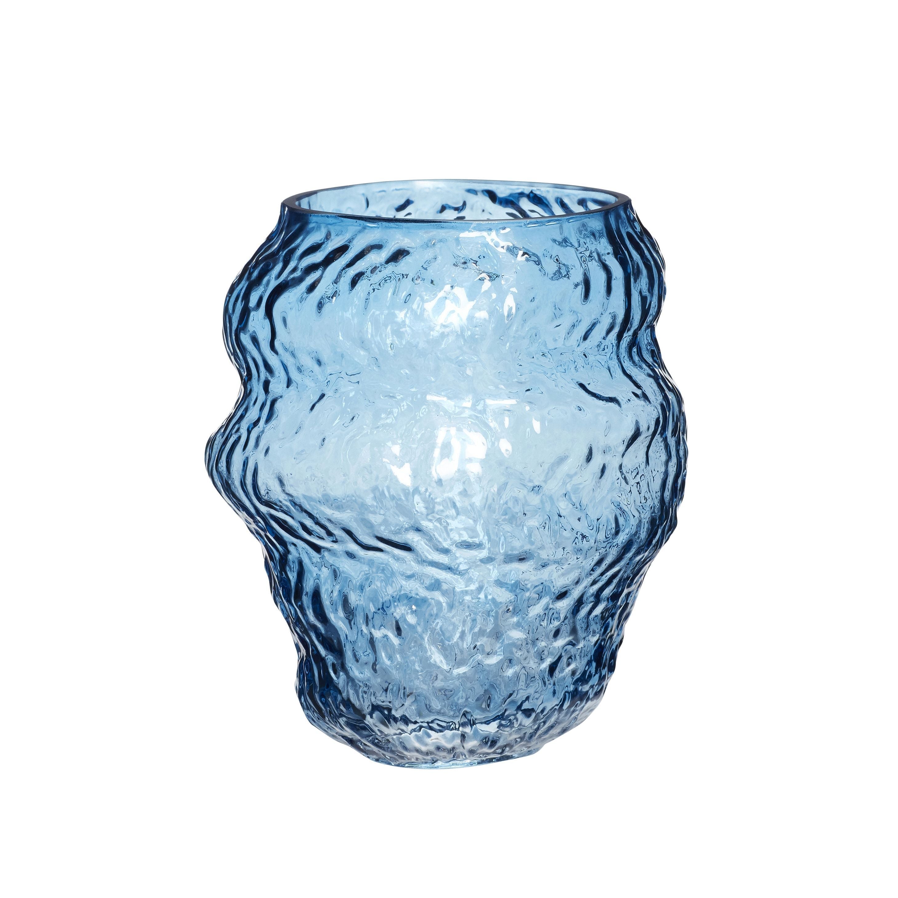[product_category]-Hübsch Aurora Vase Glass Blue-Hübsch-5712772102732-661208-HUB-1