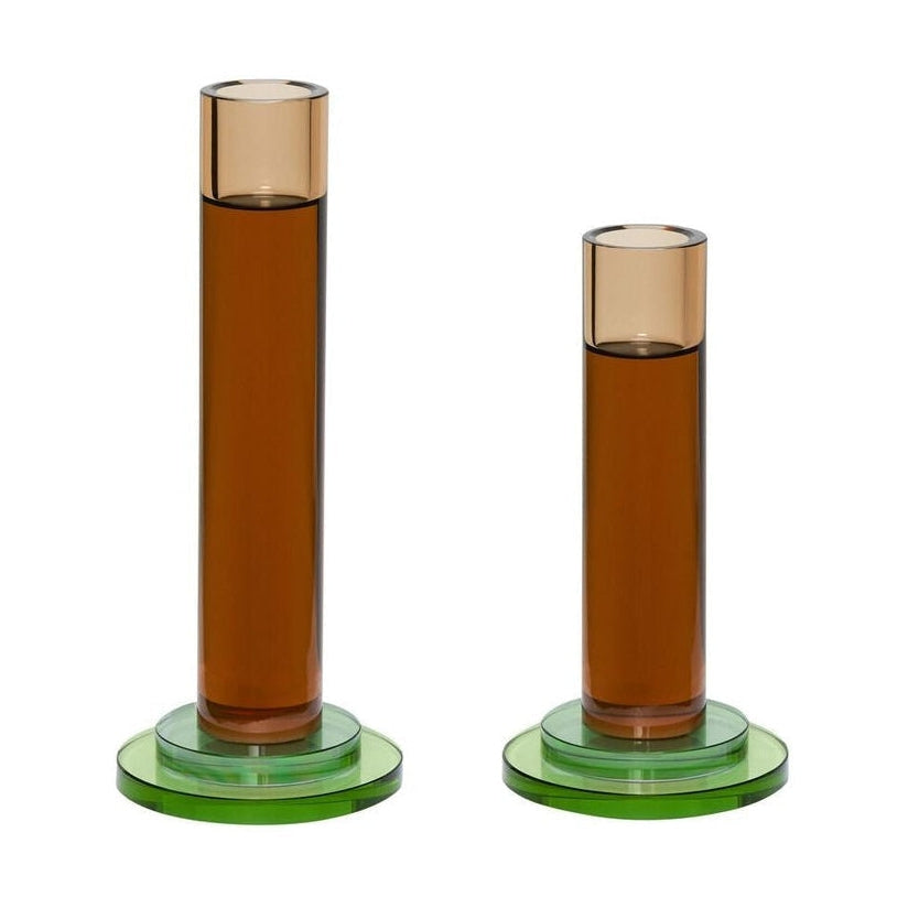 [product_category]-Hübsch Comet Candlestick Set Of 2, Amber-Hübsch-5712772121337-991518-HUB-5