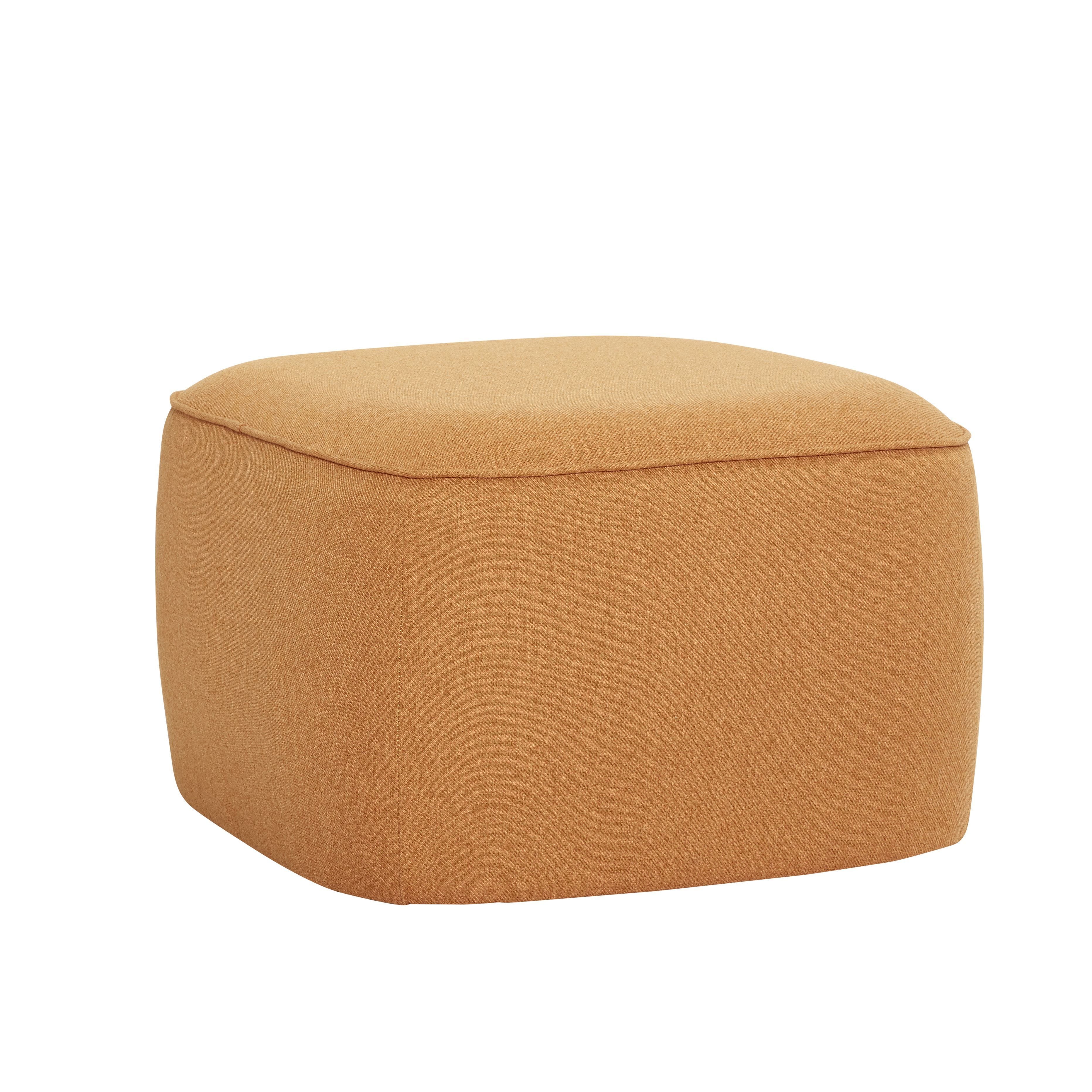 [product_category]-Hübsch Cube Pouffe, Orange-Hübsch-5712772114100-021323-HUB-1