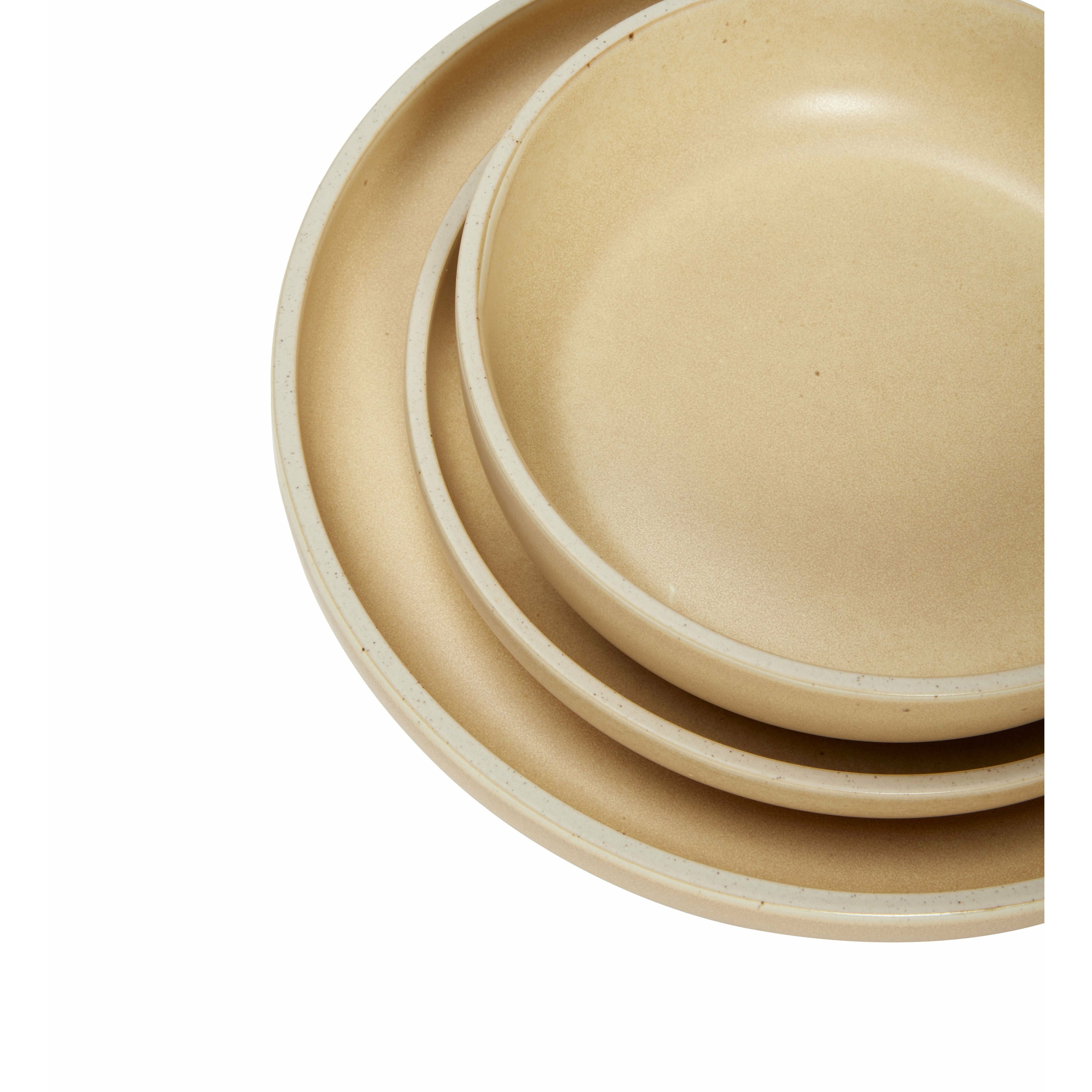 Hübsch Dawn Bowls Set Of 3, Sand