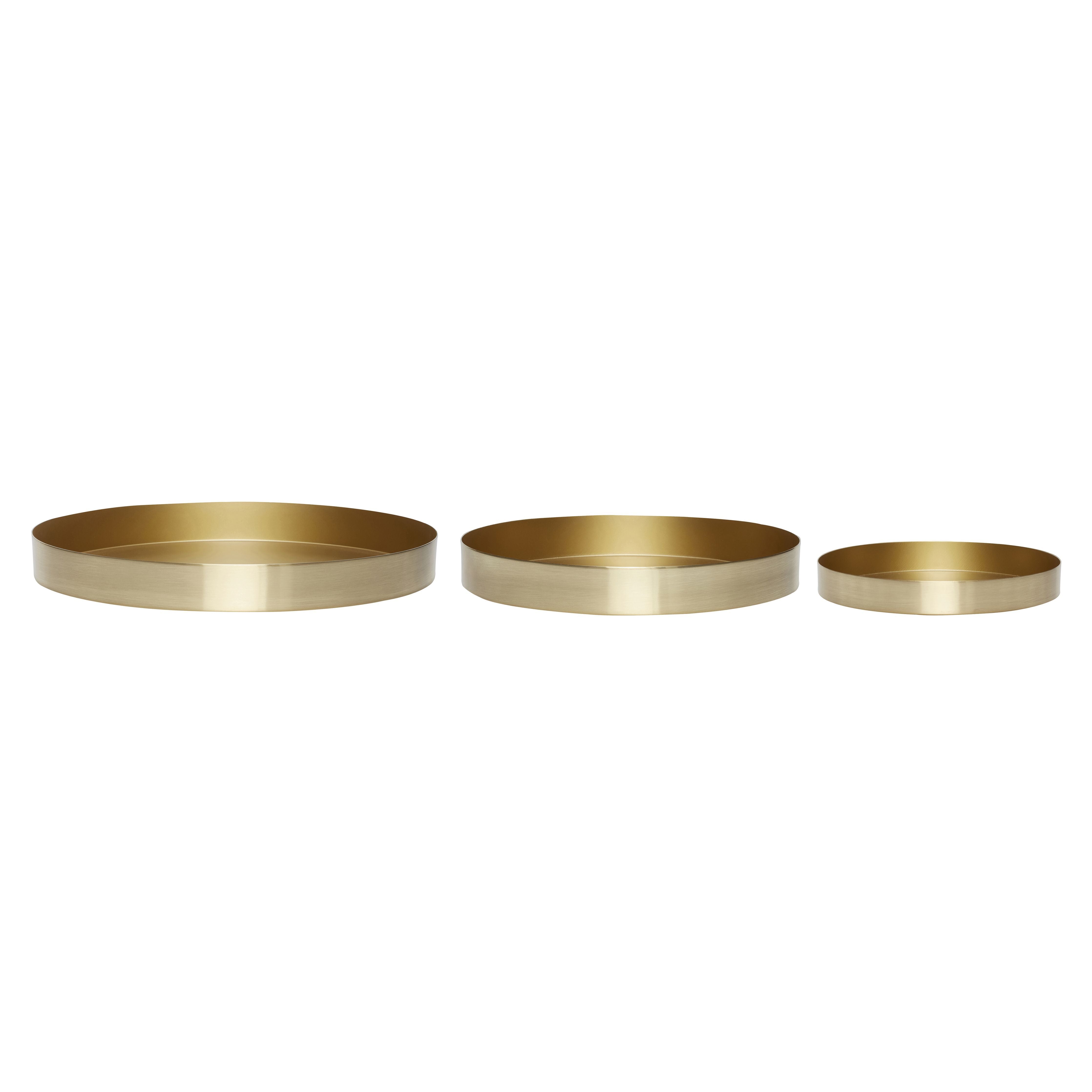 [product_category]-Hübsch Embrace Coaster Metal Brass Set Of 3-Hübsch-5712772072721-991124-HUB-1