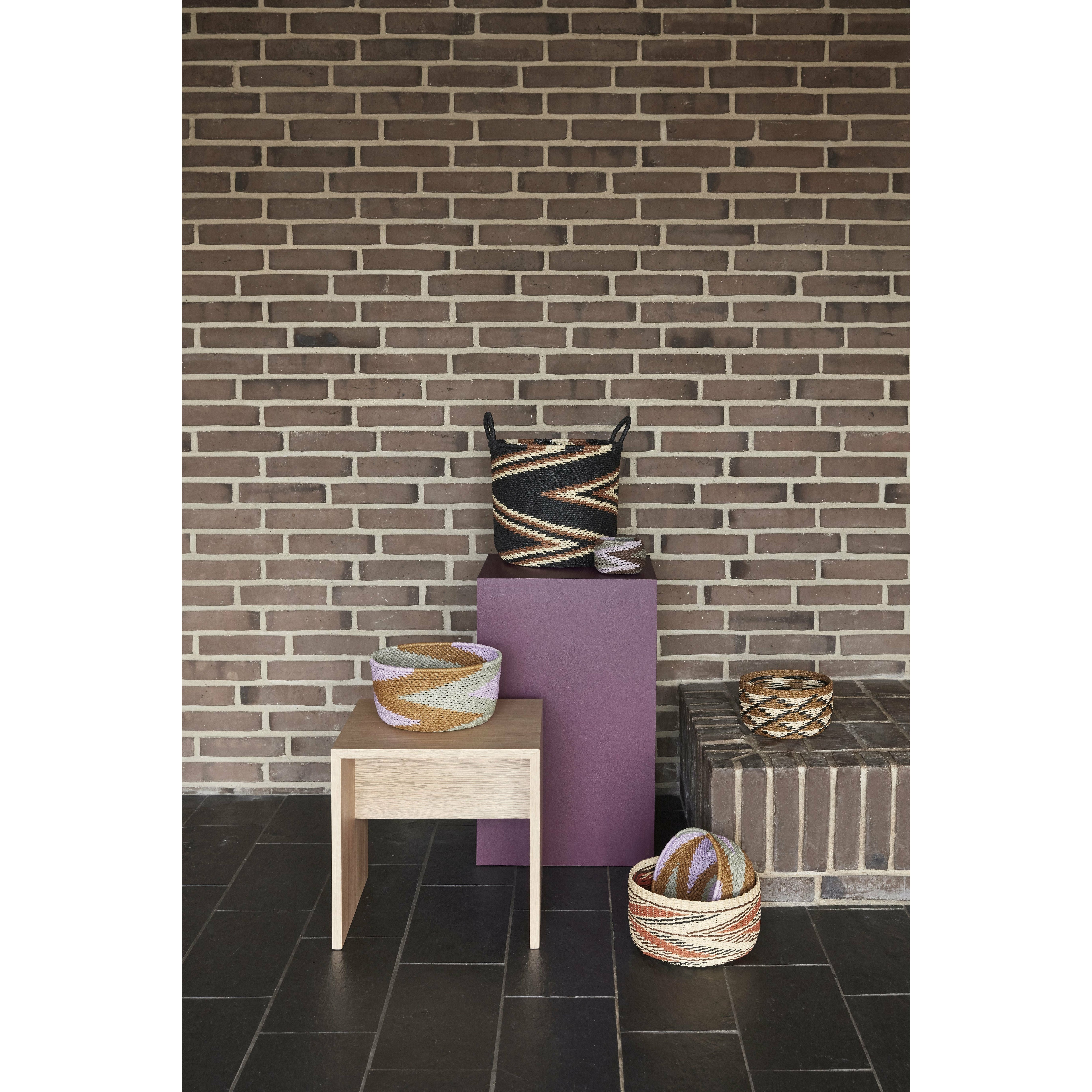 [product_category]-Hübsch Evoke Baskets Natural/Multicolour (Set Of 2), Wide-Hübsch-5712772072974-511108-HUB-3