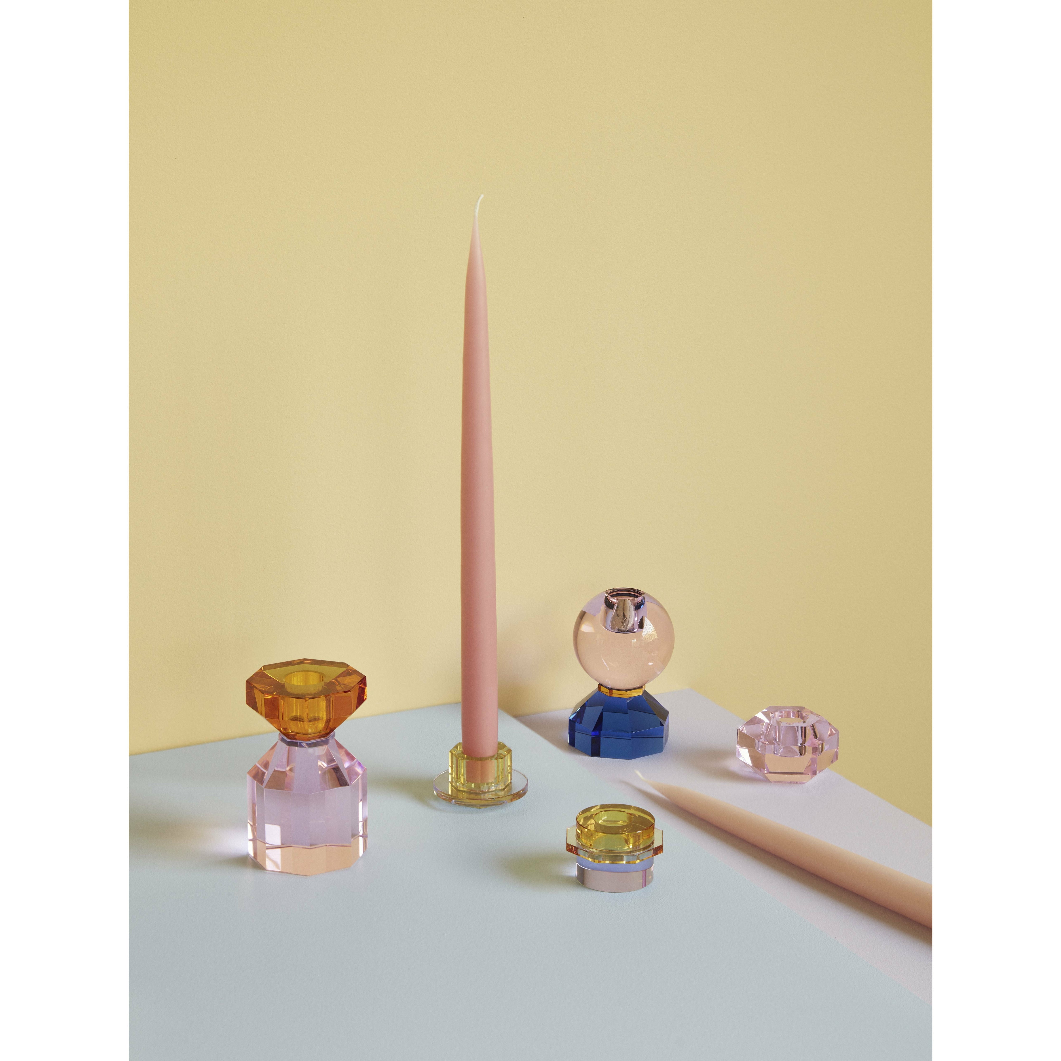 [product_category]-Hübsch Gem Candlestick, Orange/Pink-Hübsch-5712772070444-340907-HUB-6
