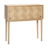 Hübsch Herringbone Console Table, Sliding Doors