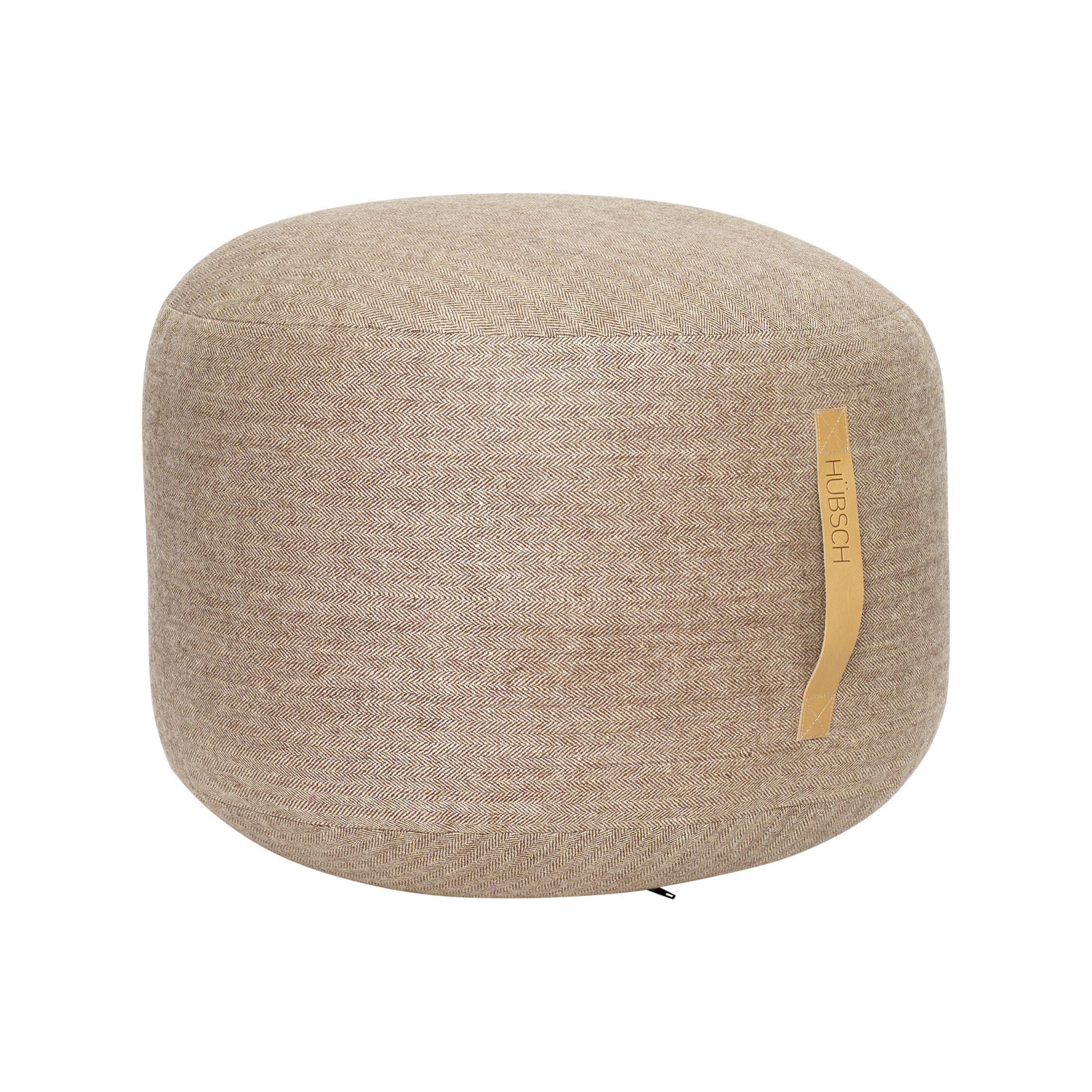 [product_category]-Hübsch Mochi Pouffe ø50, Brown-Hübsch-5712772067802-700804-HUB-1