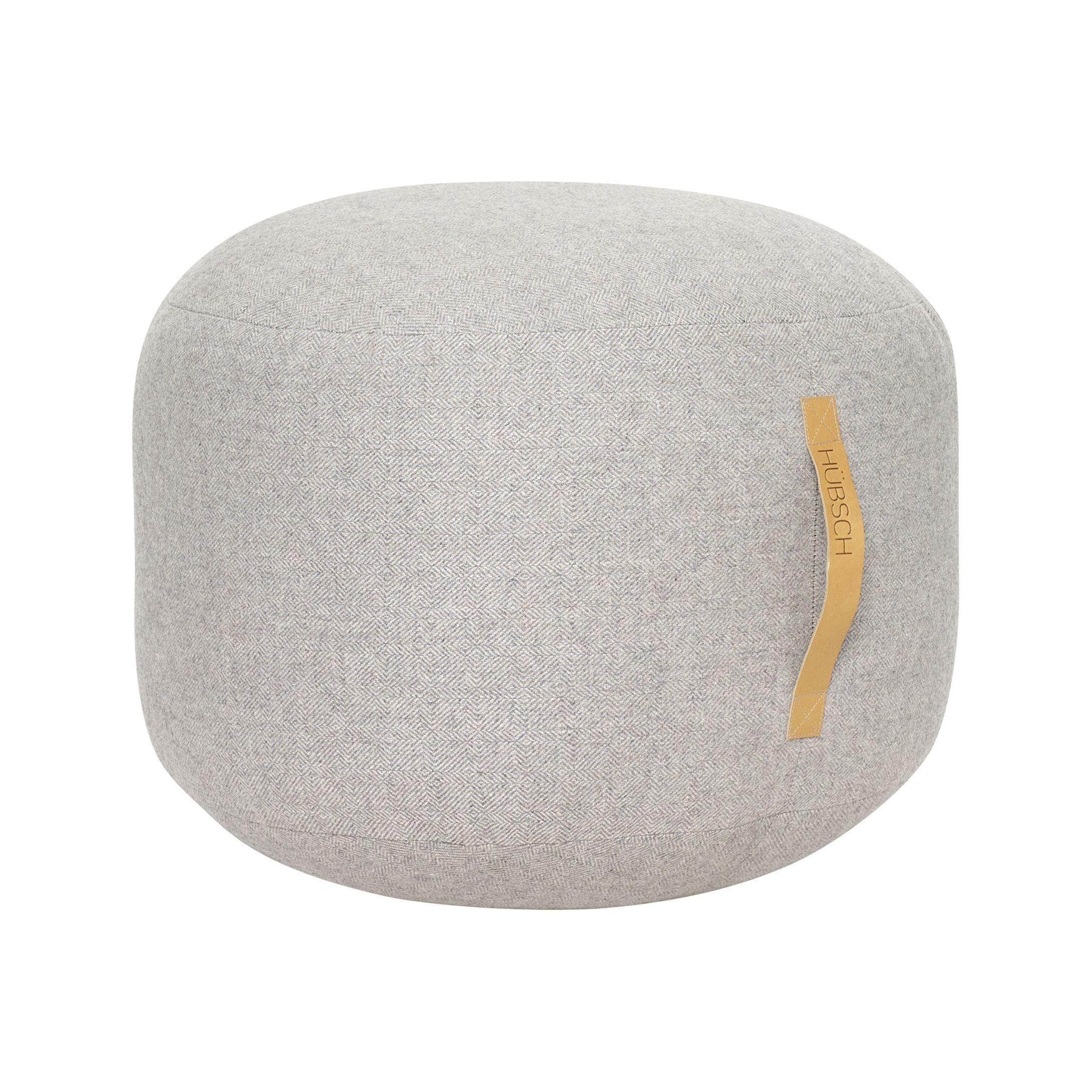 [product_category]-Hübsch Mochi Pouffe ø50, Grey-Hübsch-5712772067819-700806-HUB-1