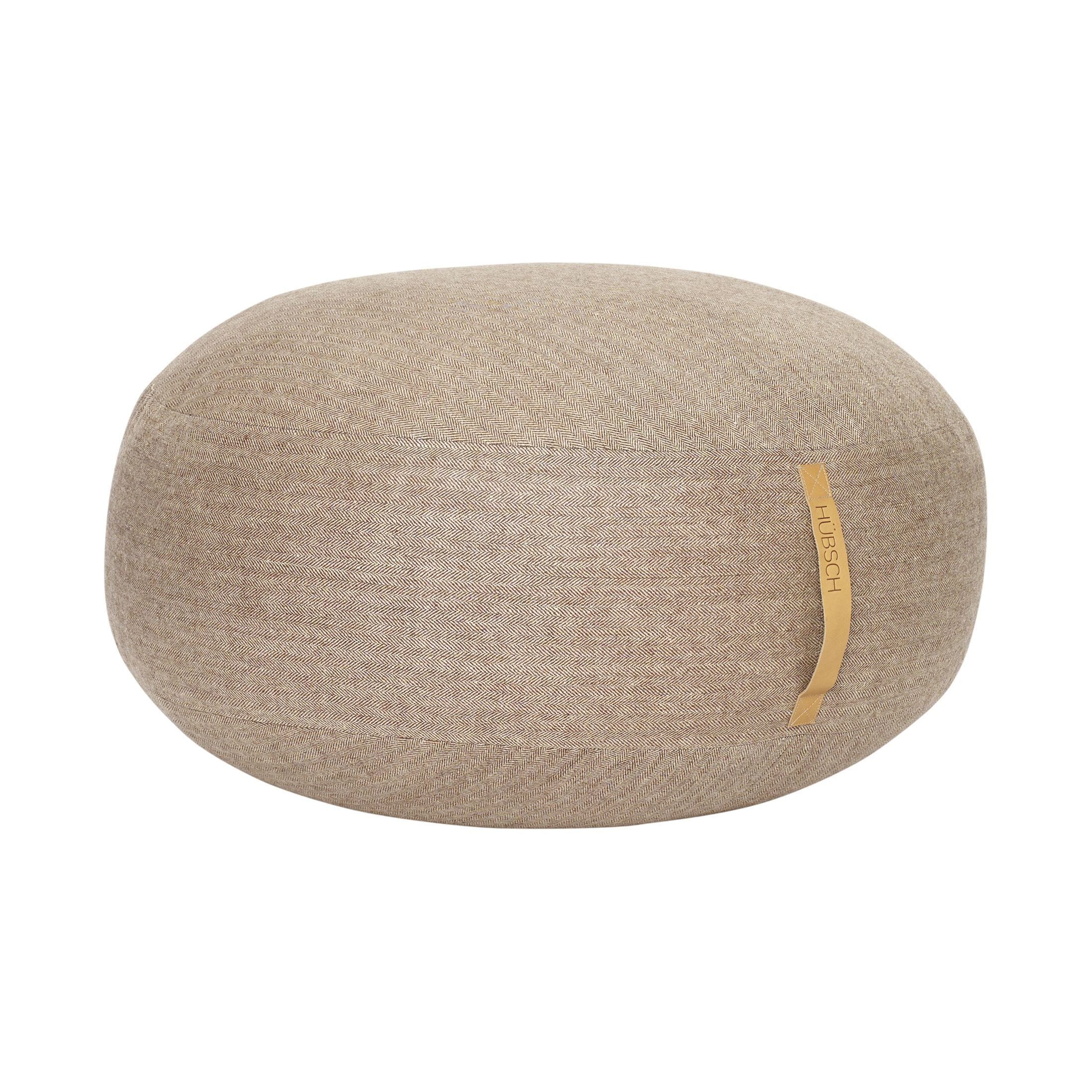 [product_category]-Hübsch Mochi Pouffe ø70, Brown-Hübsch-5712772067765-700803-HUB-1