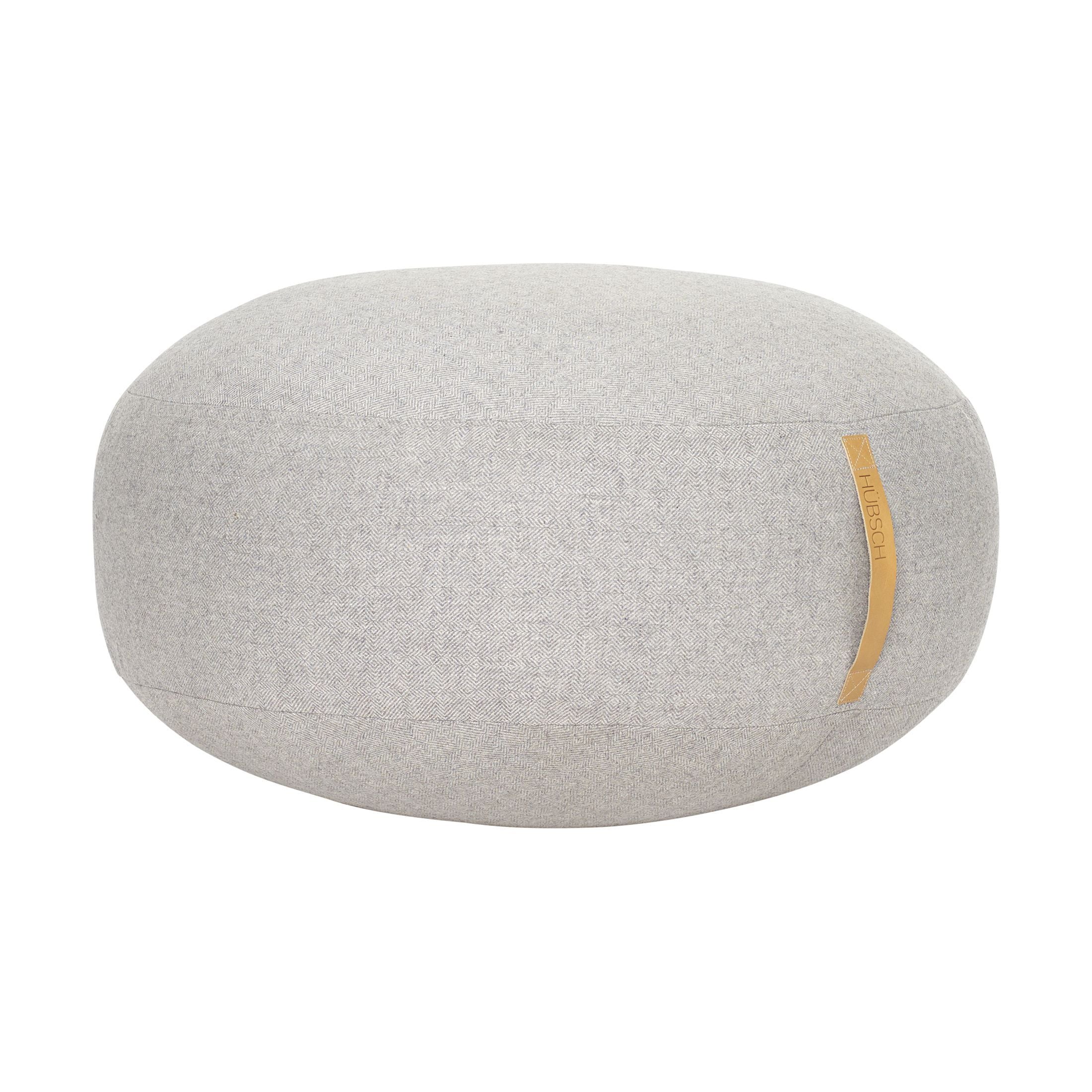 [product_category]-Hübsch Mochi Pouffe ø70, Grey-Hübsch-5712772067772-700805-HUB-1