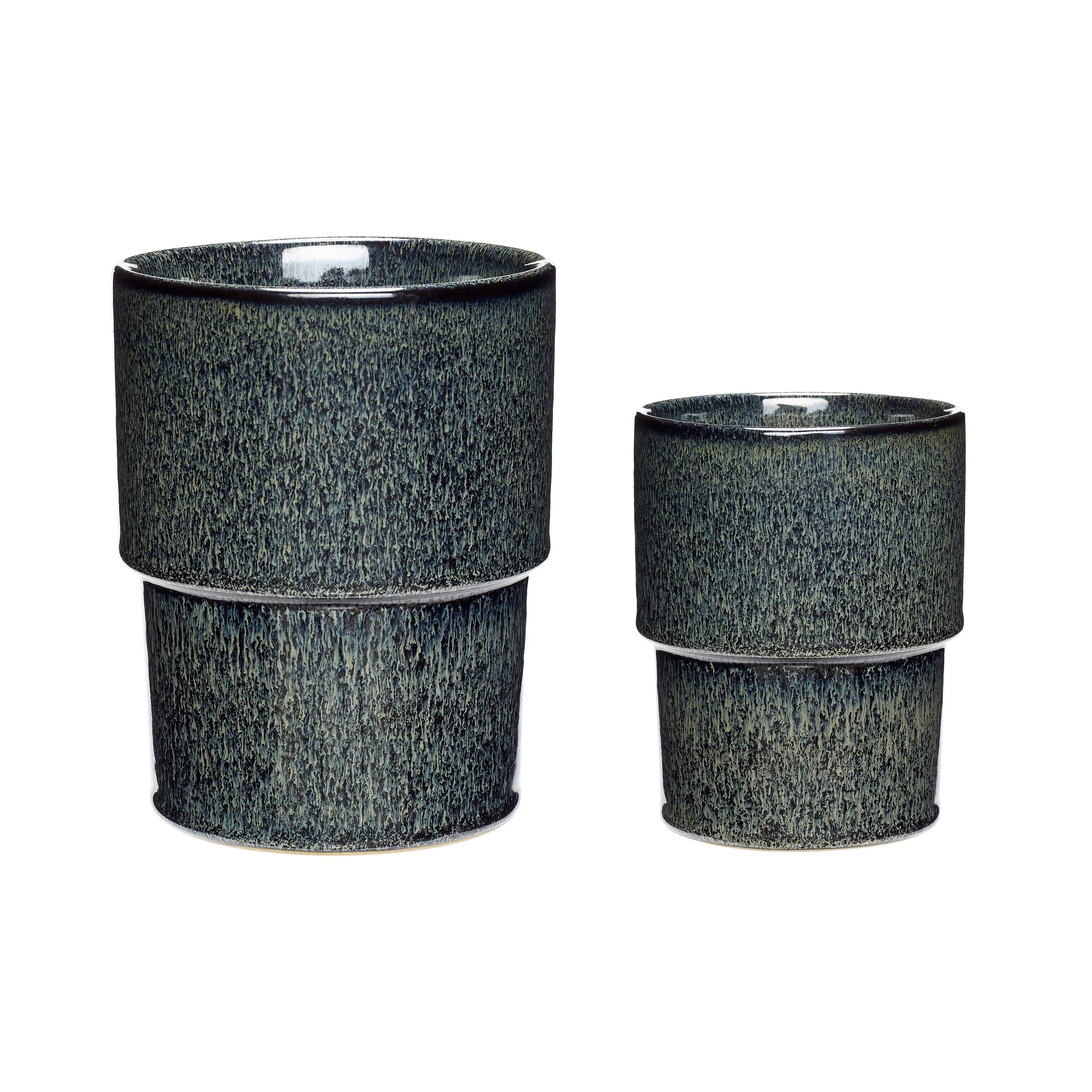 [product_category]-Hübsch Seed Pot Ceramic Blue/Green Set Of 2-Hübsch-5712772068786-670806-HUB-1
