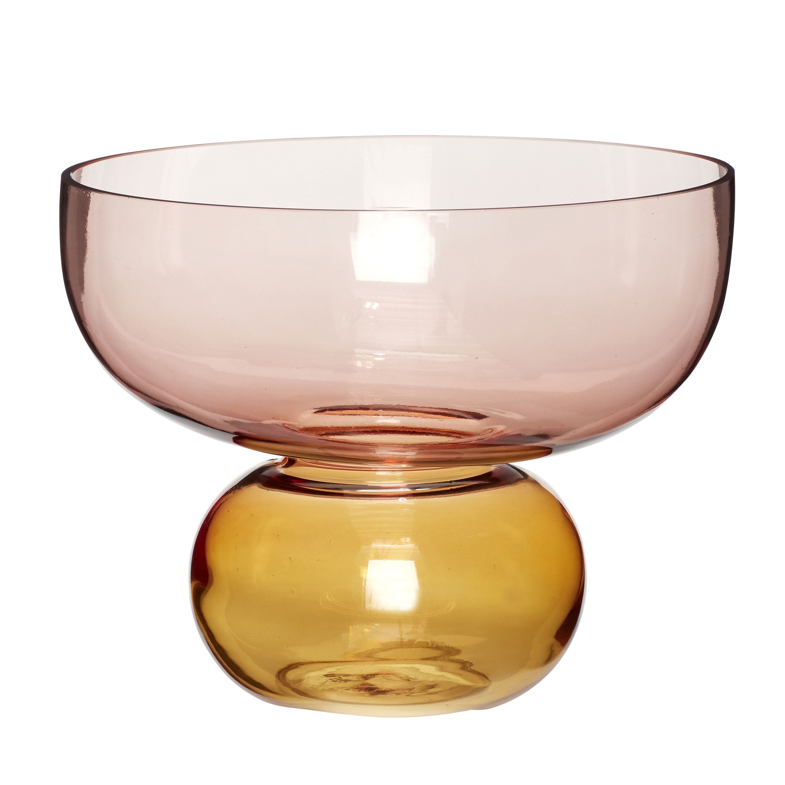 [product_category]-Hübsch Show Vase Glass Pink/Amber-Hübsch-5712772102527-661201-HUB-1