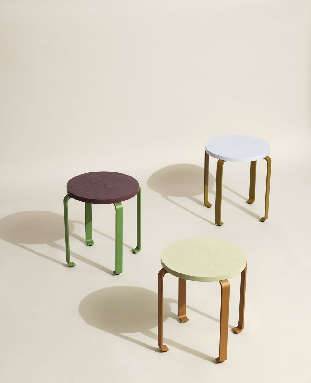 [product_category]-Hübsch Smile Stool, Light Green/Orange-Hübsch-5712772127049-021606-HUB-4
