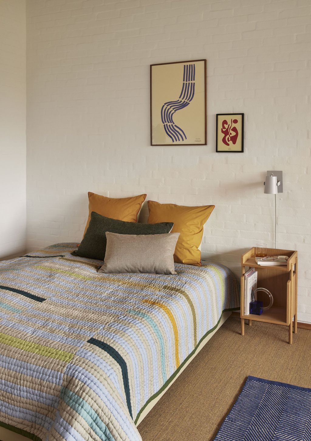 [product_category]-Hübsch Twist Bedspread 260x260 Cm, Dark Green/Multicolor-Hübsch-5712772125939-701602-HUB-4