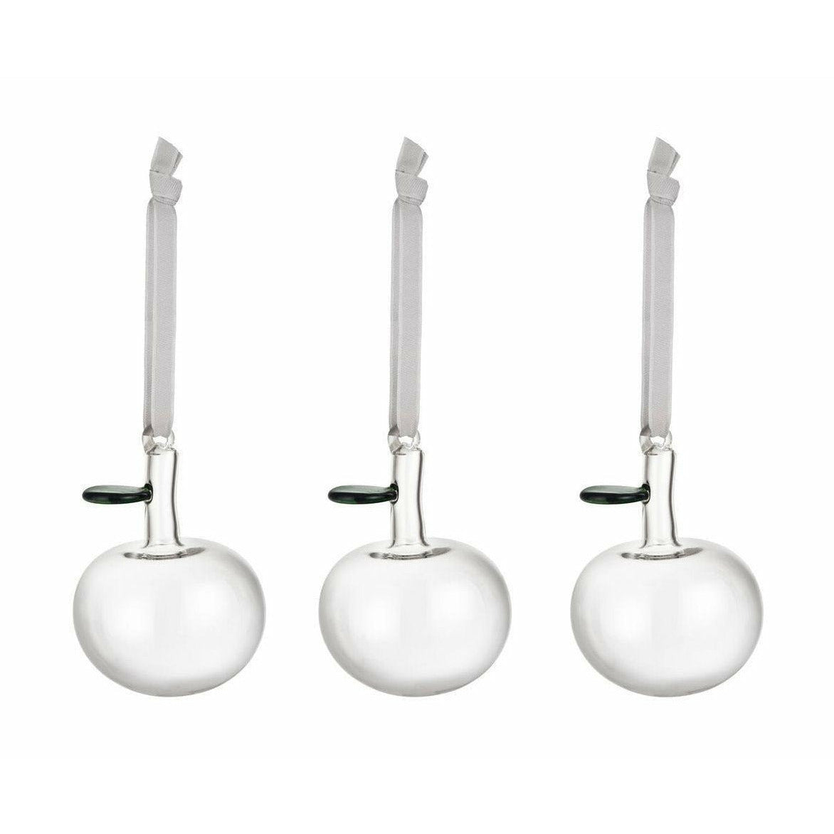 [product_category]-Iittala Decorations Glass Apples Set Of 3, Clear-Iittala-6411923671521-1059739-IIT-1