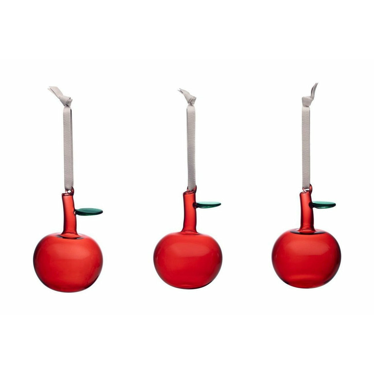 [product_category]-Iittala Decorations Glass Apples, Set Of 3, Red-Iittala-6411923668873-1055140-IIT-1