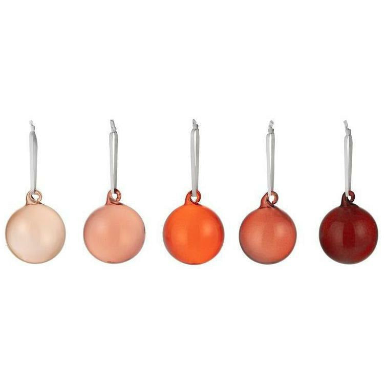 [product_category]-Iittala Decorations Glass Balls ø4 Cm, Set Of 5, Red-Iittala-6411923672504-1061195-IIT-1