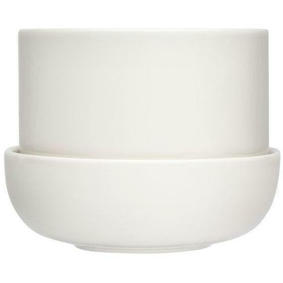 [product_category]-Iittala Nappula Flowerpot With Saucer 170x130mm, White-Iittala-6411923671446-1059789-IIT-1