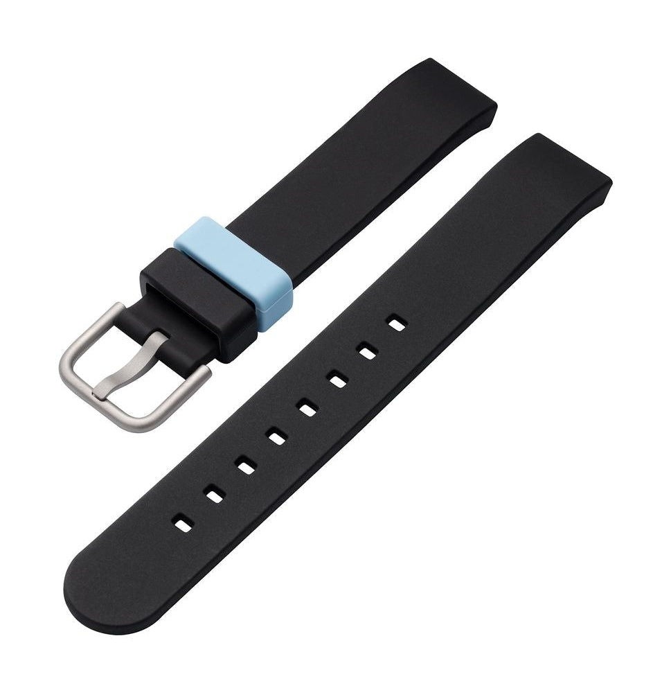 [product_category]-Jacob Jensen Silicone Tape 16mm For 192 Timeless Nordic Classic, Black/Light Blue-Jacob Jensen-4045346114840-5700192-JAC-1