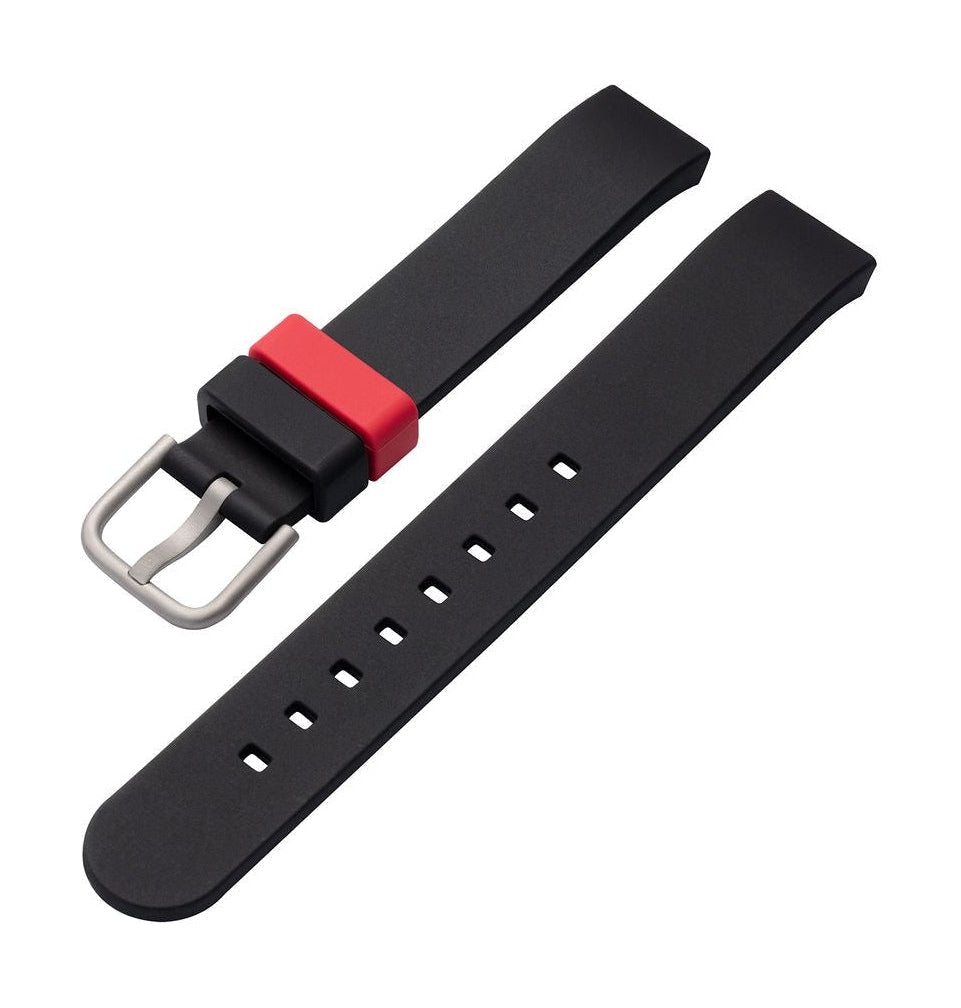 [product_category]-Jacob Jensen Silicone Tape 16mm For 193 Timeless Nordic Classic, Black/Red-Jacob Jensen-4045346114857-5700193-JAC-1
