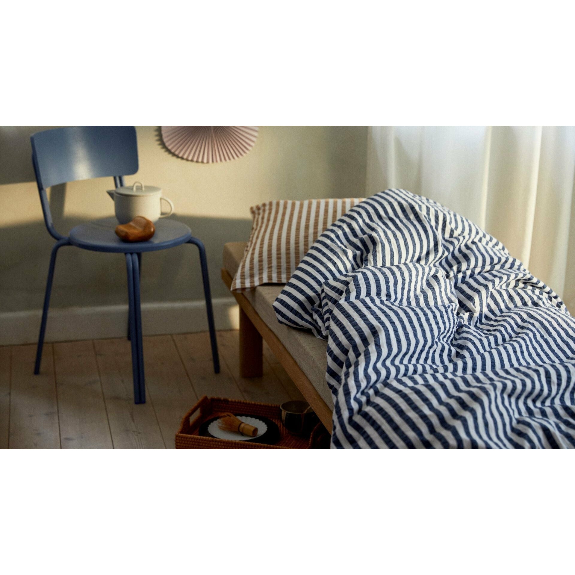 [product_category]-Juna Bæk & Bølge Lines Bed Linen 140x220 Cm, Dark Blue/White-Juna-5713397368312-636831-JUN-5