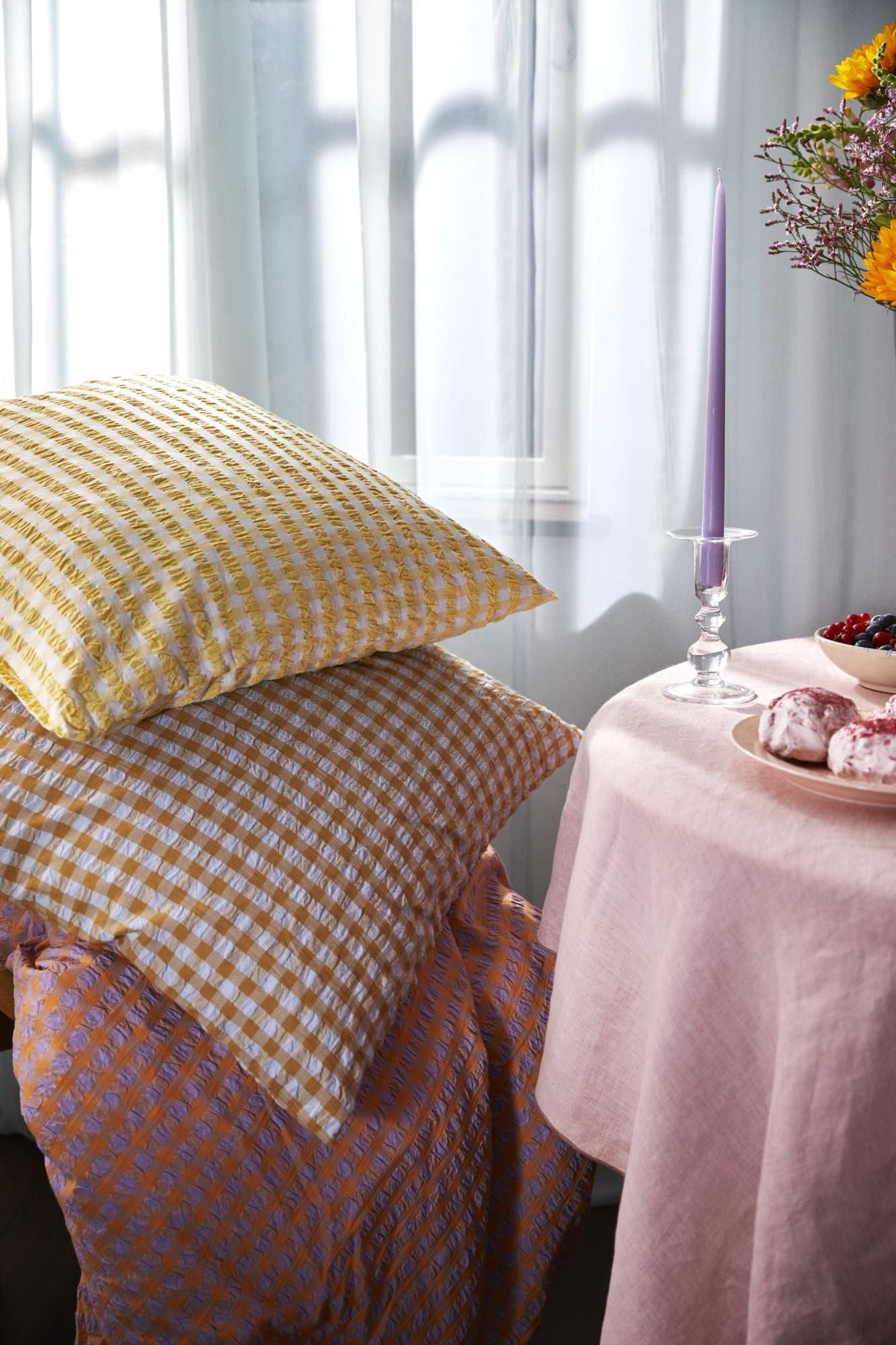 [product_category]-Juna Bæk&Bølge Bed Linen 140x200 Cm, Lavender Blue/Peach-Juna-5713397360484-636048-JUN-10