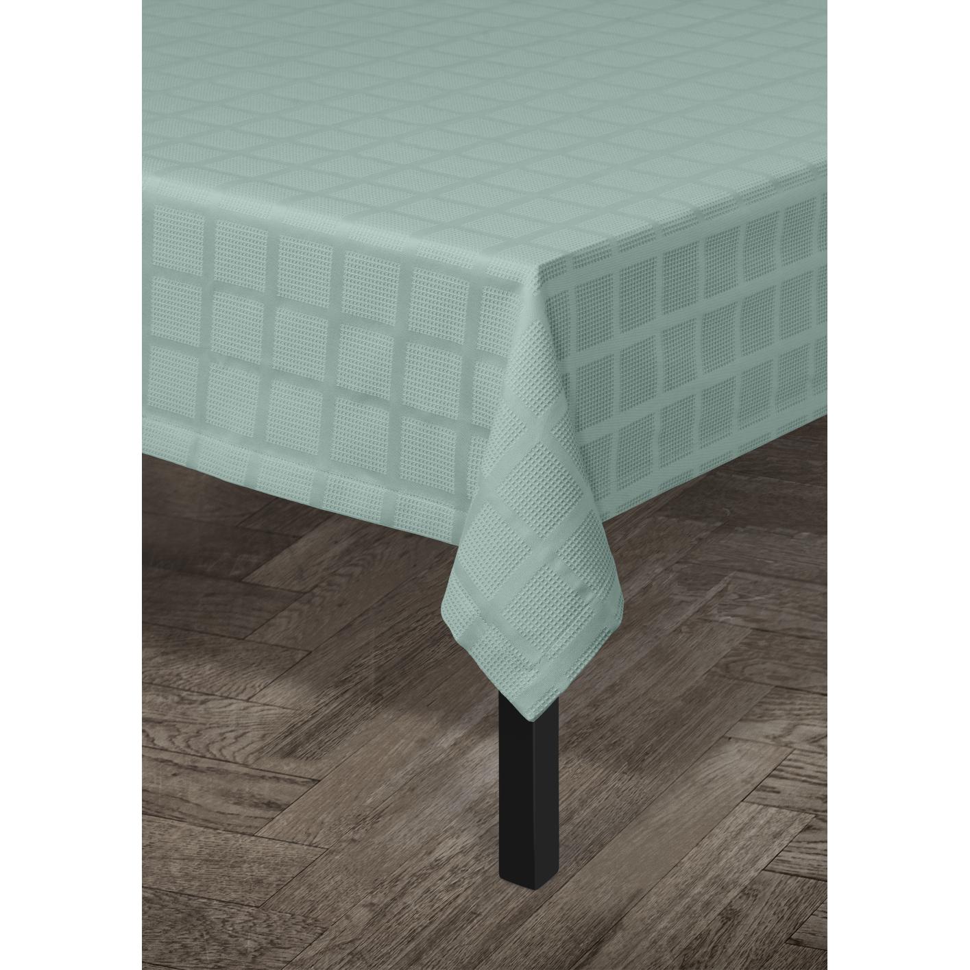 Juna Brick Damascus Tablecloth Turquoise, 150x370 Cm