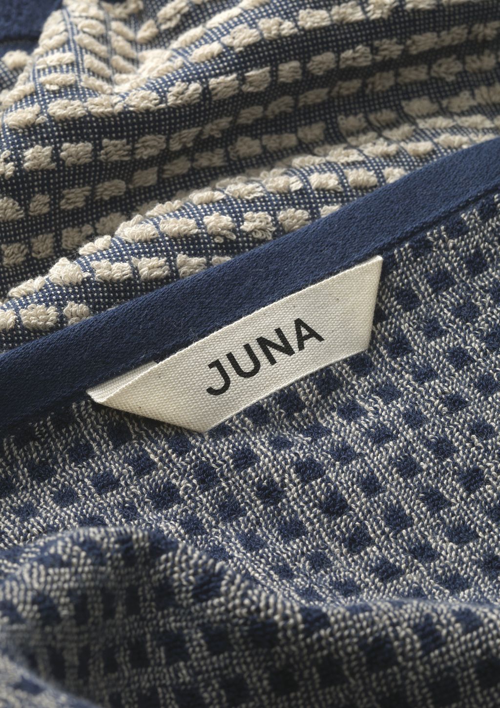 [product_category]-Juna Check Towel 50 X100 Cm, Dark Blue/Sand-Juna-5713397150665-615066-JUN-4