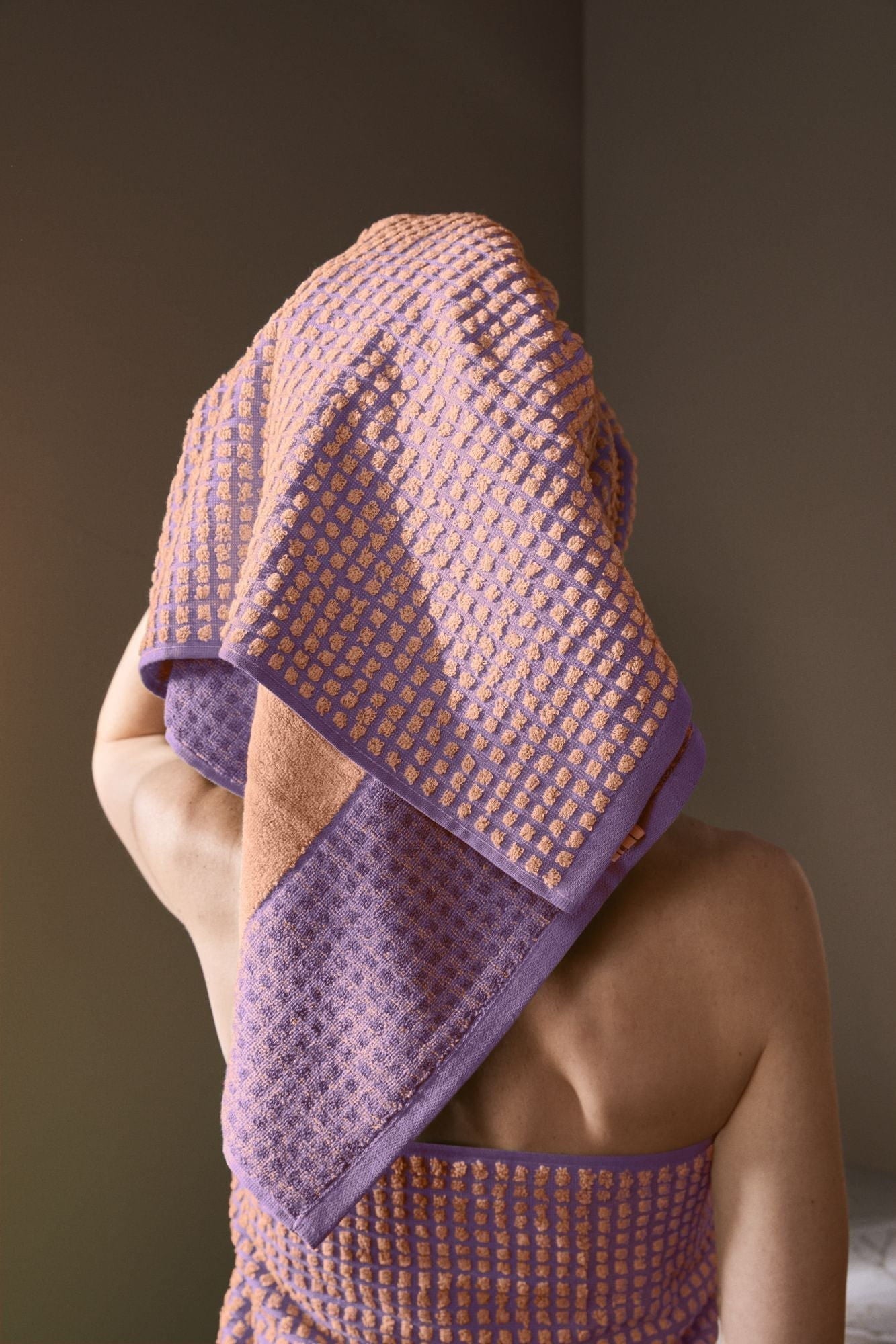 [product_category]-Juna Check Towel 70x140 Cm, Purple-Juna-5713397140796-614079-JUN-8