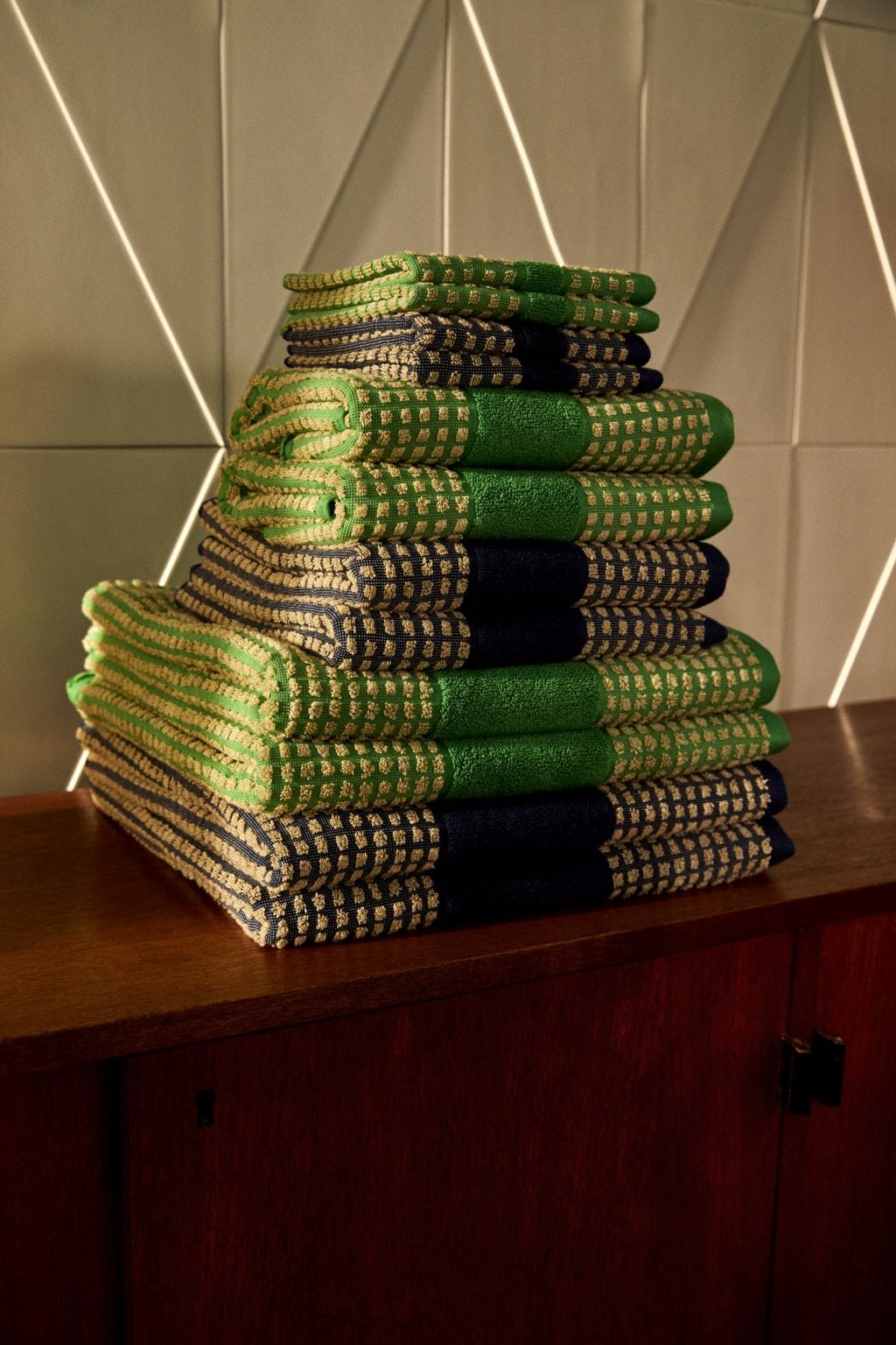 [product_category]-Juna Check Washcloth 30 X30 Cm, Dark Blue/Sand-Juna-5713397150658-615065-JUN-6