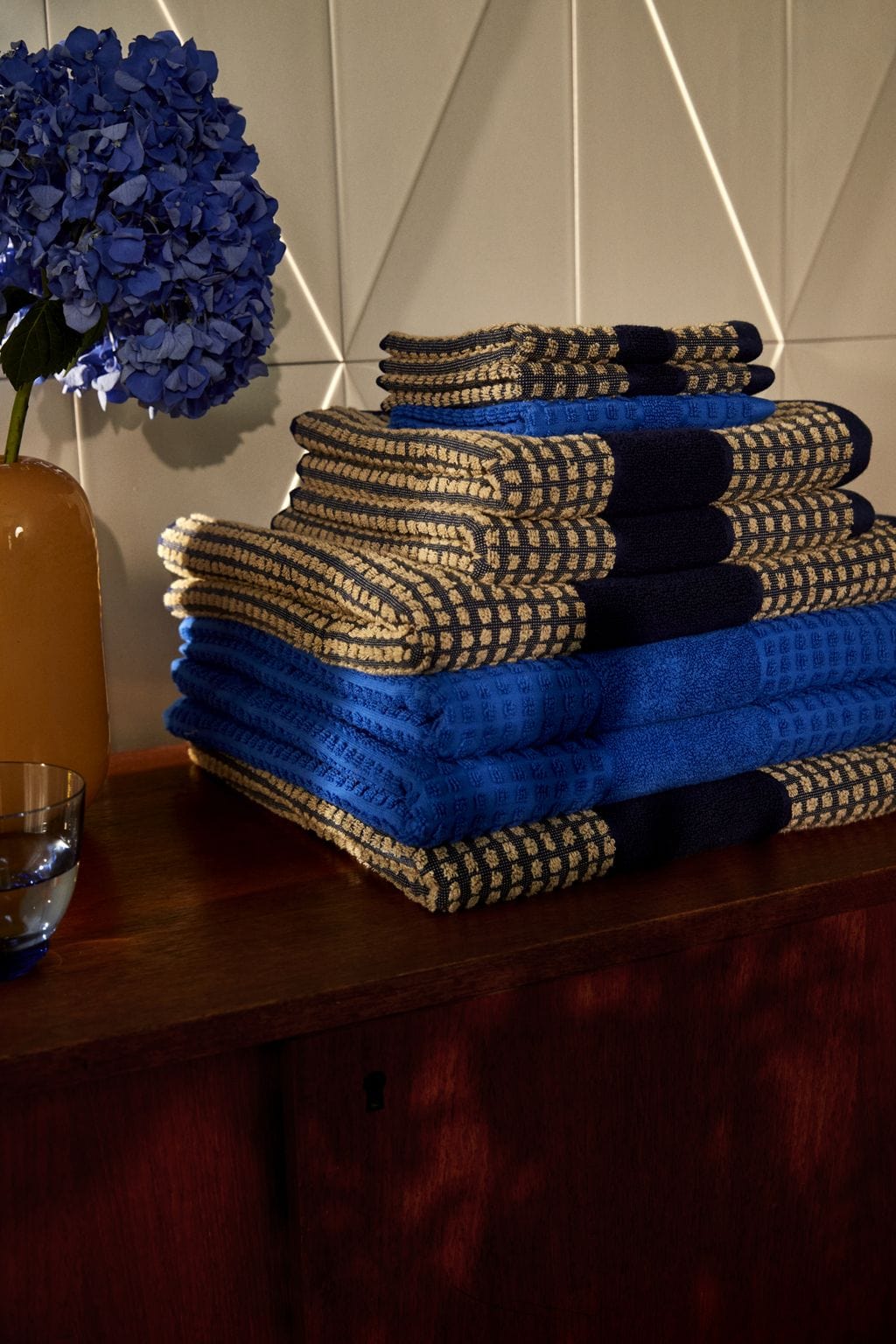 [product_category]-Juna Check Washcloth 30 X30 Cm, Dark Blue/Sand-Juna-5713397150658-615065-JUN-7