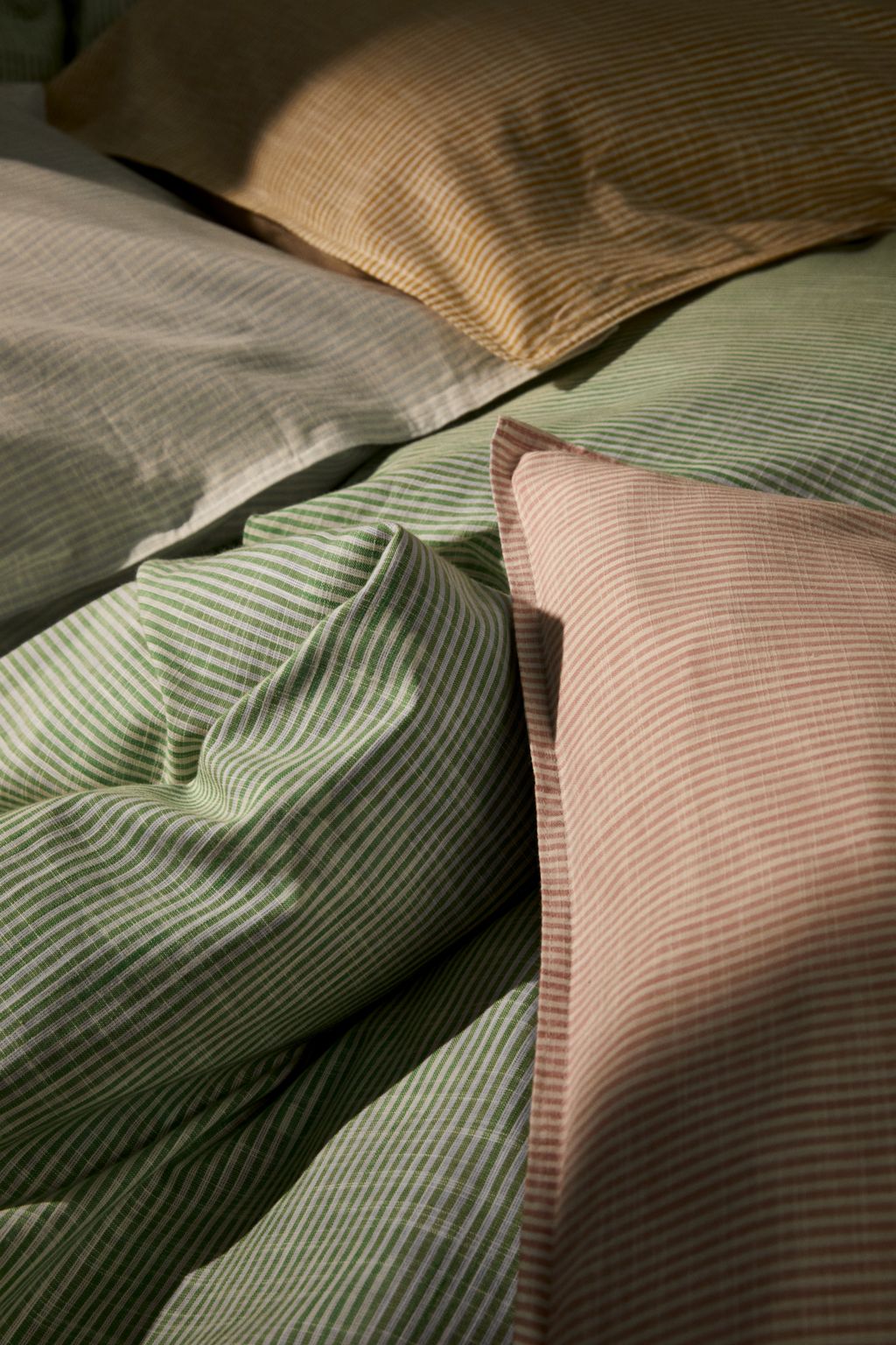 [product_category]-Juna Monochrome Lines Bed Linen 140 X220 Cm, Green/White-Juna-5713397360699-636069-JUN-6