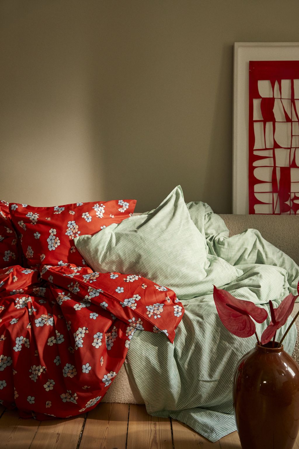 [product_category]-Juna Monochrome Lines Bed Linen 140 X220 Cm, Green/White-Juna-5713397360699-636069-JUN-8
