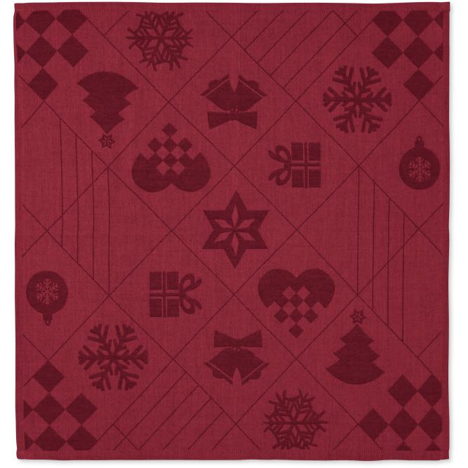 [product_category]-Juna Natale Cloth Napkin 45x45 Cm 4 Pcs., Red-Juna-5713397074954-607495-JUN-2