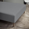 Juna Percale Box Sheet Gray, 90x30x200 cm
