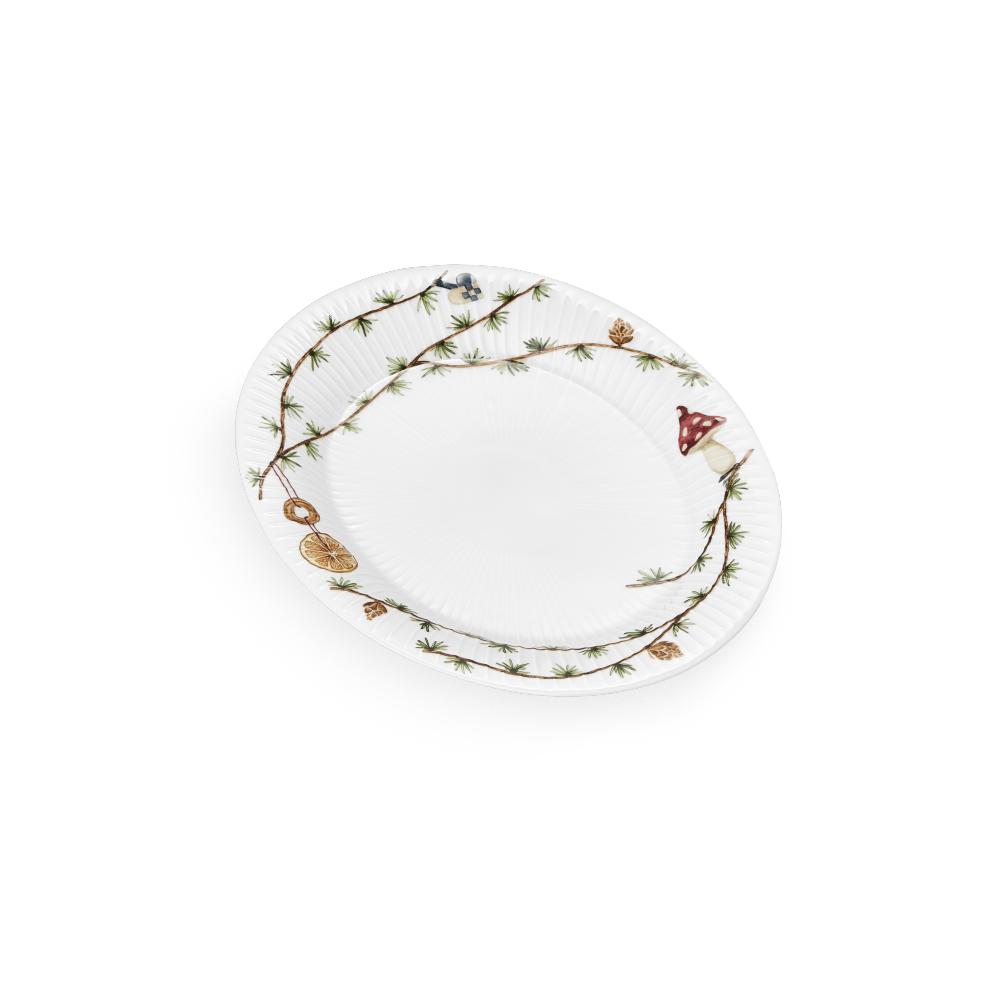 [product_category]-Kähler Hammershøi Christmas Oval Bowl 22.5x28.5 White With Decoration-Kähler-5703779183022-690112-KAH-2