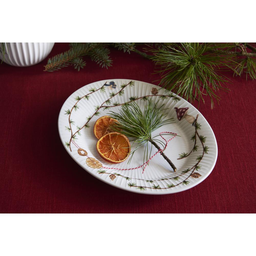 [product_category]-Kähler Hammershøi Christmas Oval Bowl 22.5x28.5 White With Decoration-Kähler-5703779183022-690112-KAH-3