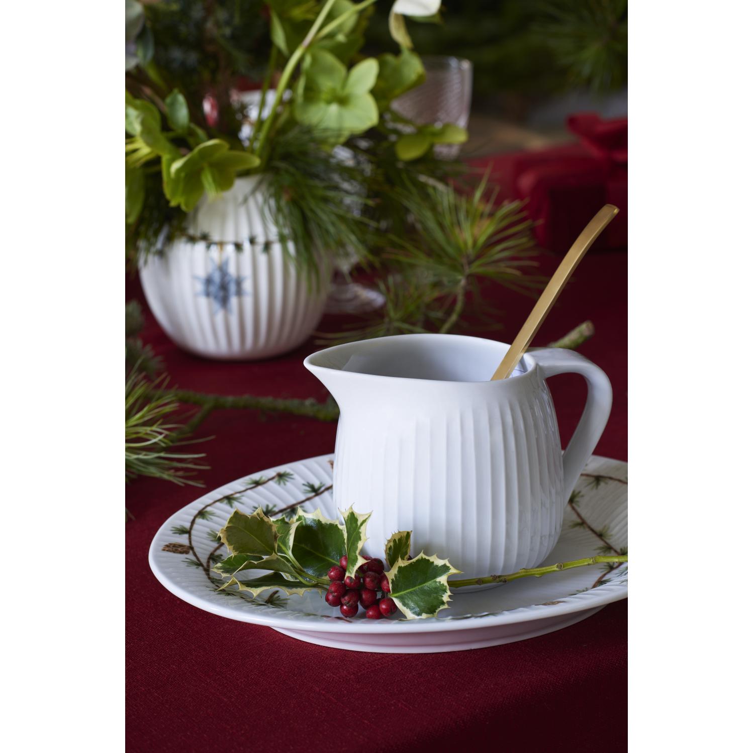 [product_category]-Kähler Hammershøi Christmas Oval Bowl 22.5x28.5 White With Decoration-Kähler-5703779183022-690112-KAH-4