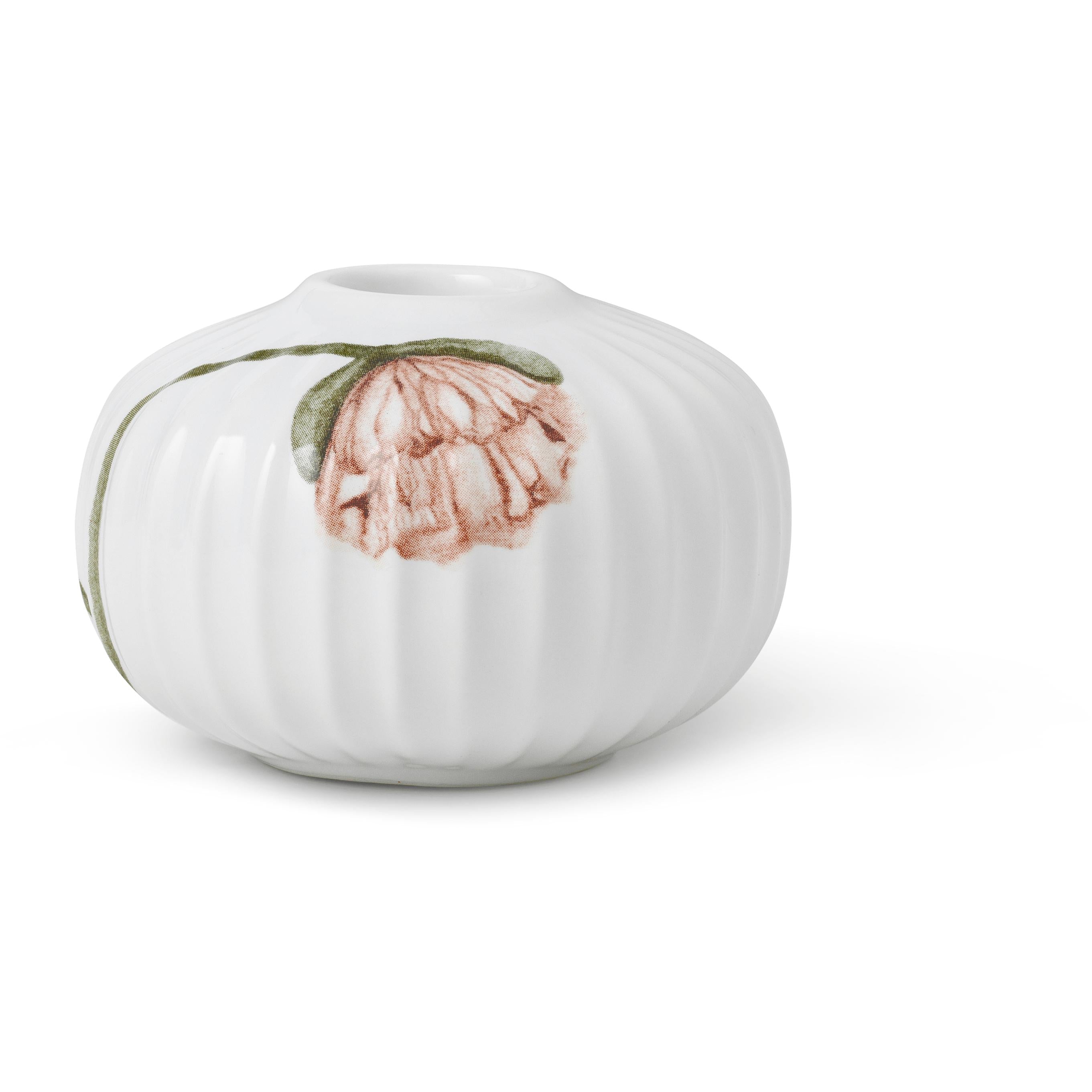 [product_category]-Kähler Hammershøi Poppy Candle Holds ø7.5 Cm, White With Decoration-Kähler-5703779184685-693017-KAE-1