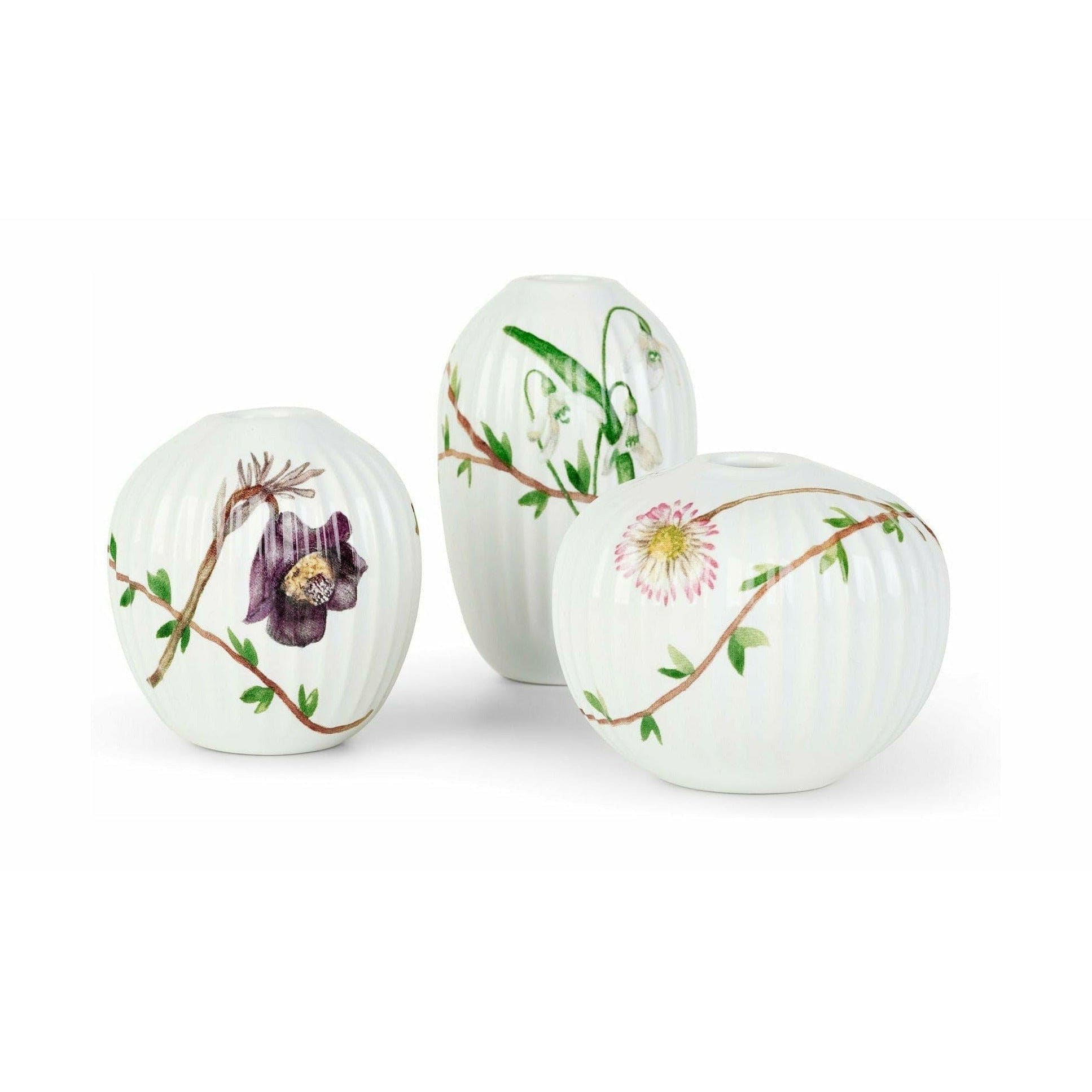 [product_category]-Kähler Hammershøi Spring Vase Miniature White With Decoration, 3 P Cs.-Kähler-5703779186375-693280-KAH-1