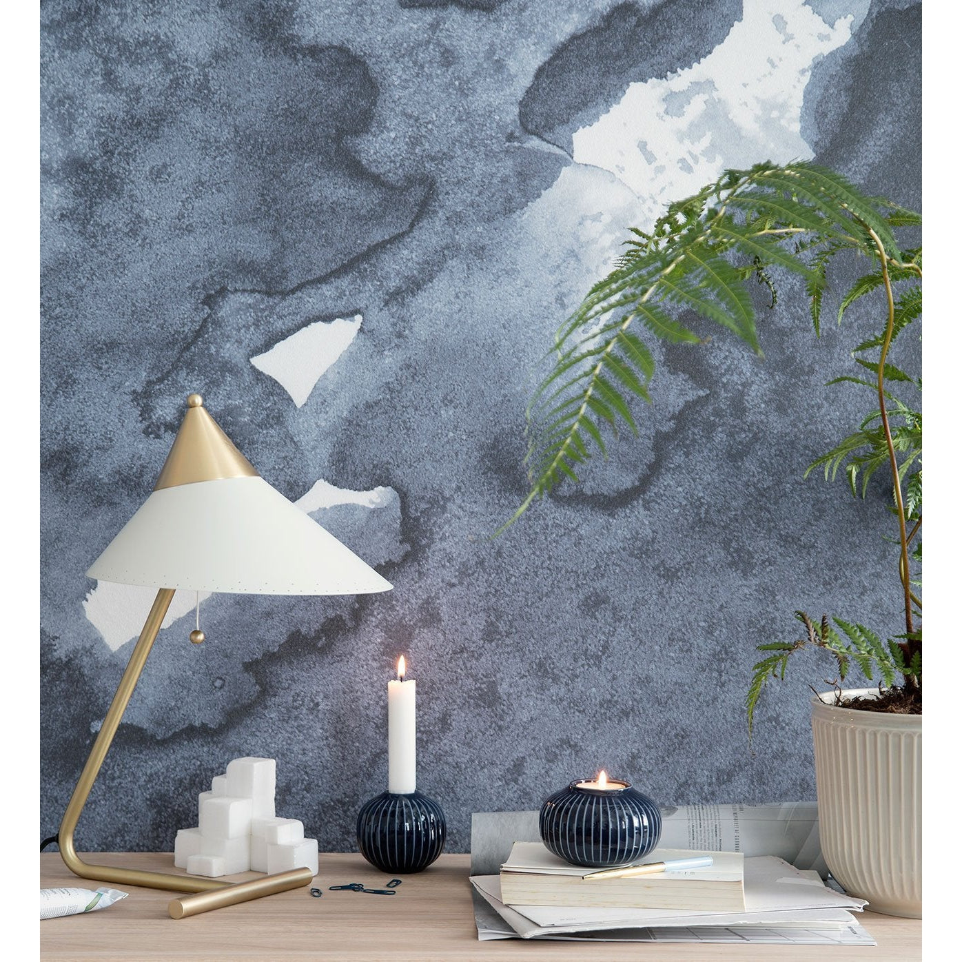 [product_category]-Kähler Hammershøi Tealight Holder Indigo, Medium-Kähler-5703779181813-693191-KAE-2