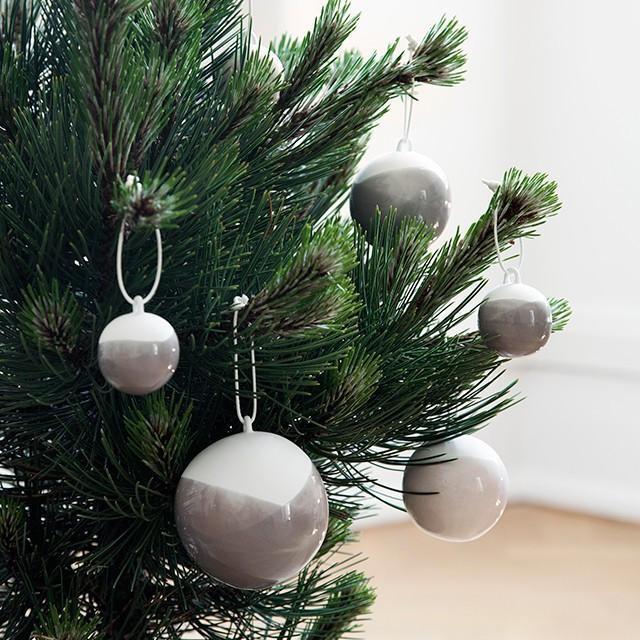 Kähler Nobili Decorative Balls, Winter Grey