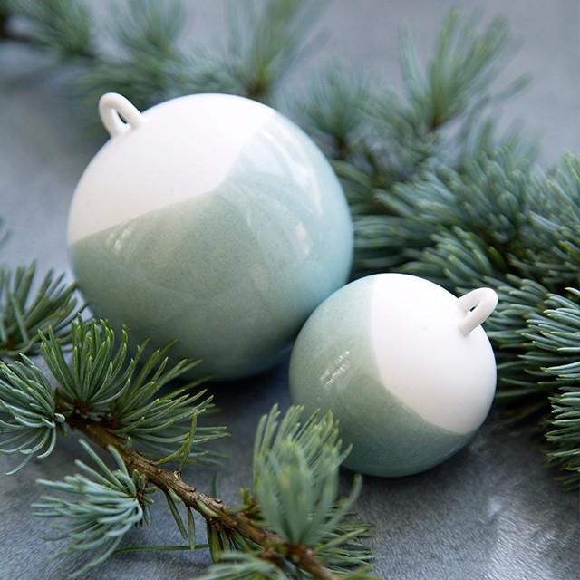 Kähler Nobili Decorative Balls, Winter Grey