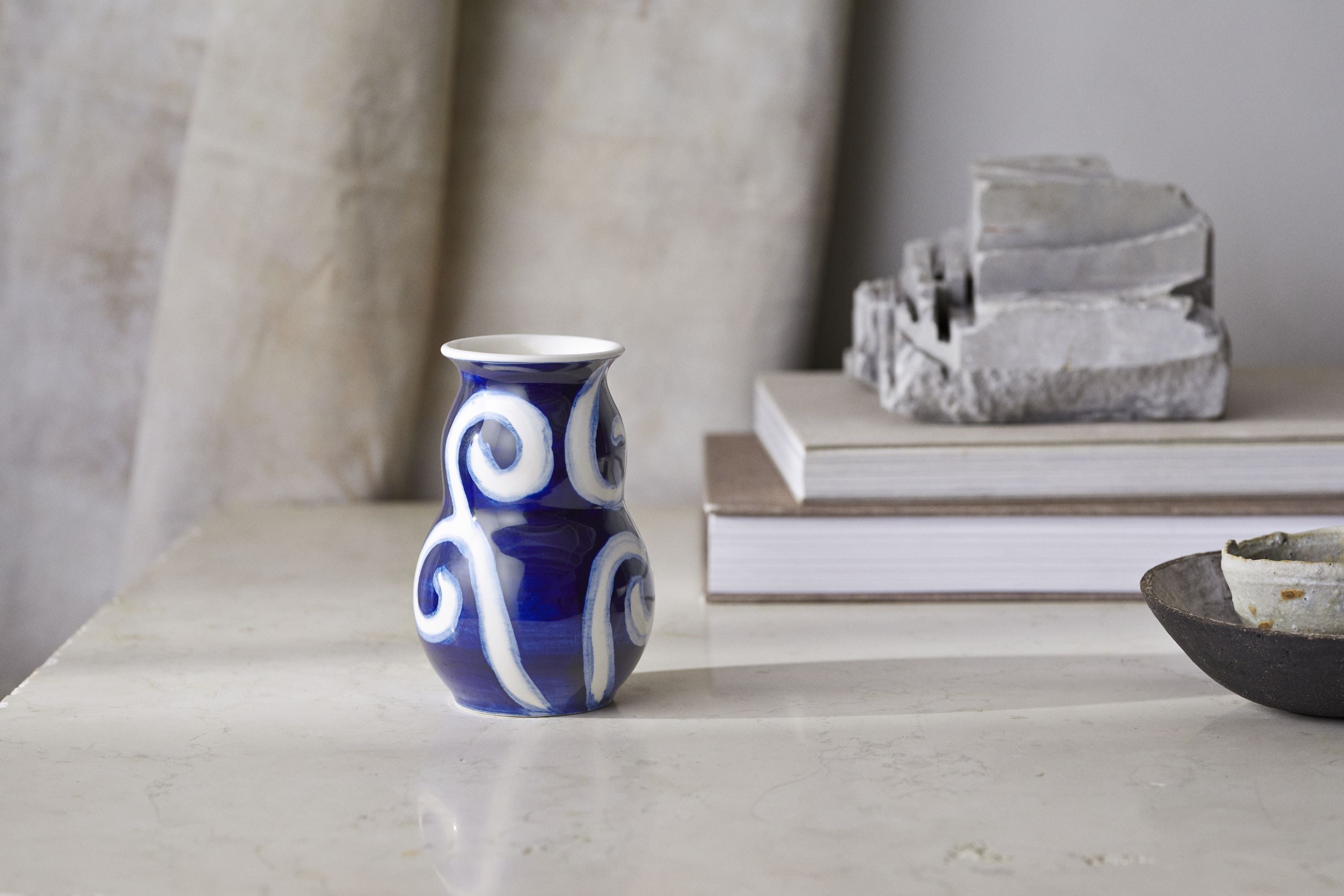 [product_category]-Kähler Tulle Vase H13 Cm Blue-Kähler-5703779187211-695012-KAH-8