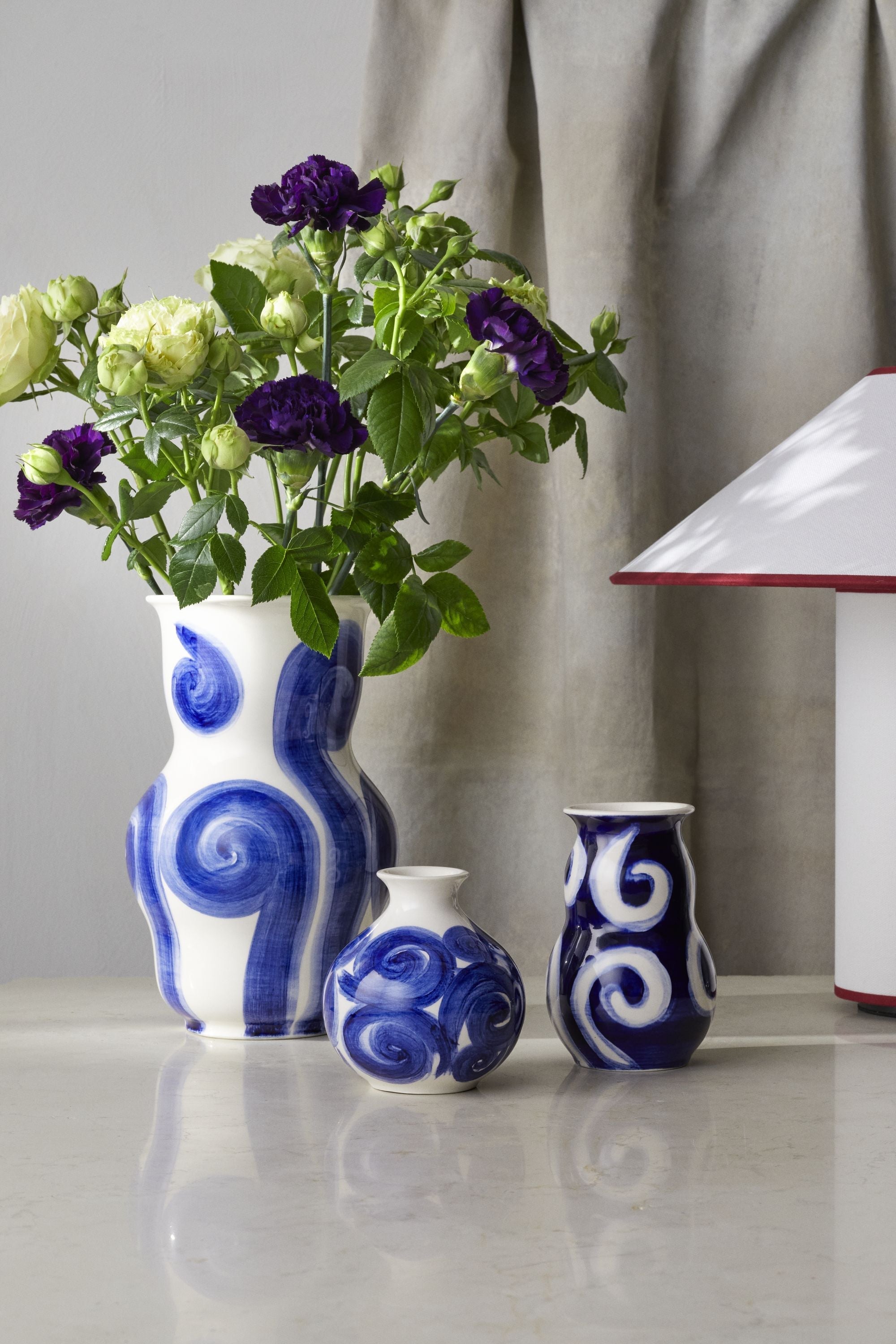 [product_category]-Kähler Tulle Vase H22.5 Cm Blue-Kähler-5703779188072-695015-KAH-4