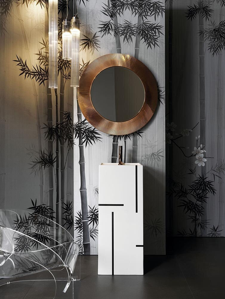 [product_category]-Kartell All Saints Mirror With Lighting, Acquamarine Green-Kartell-8058967251470-09953VE-KAR-5