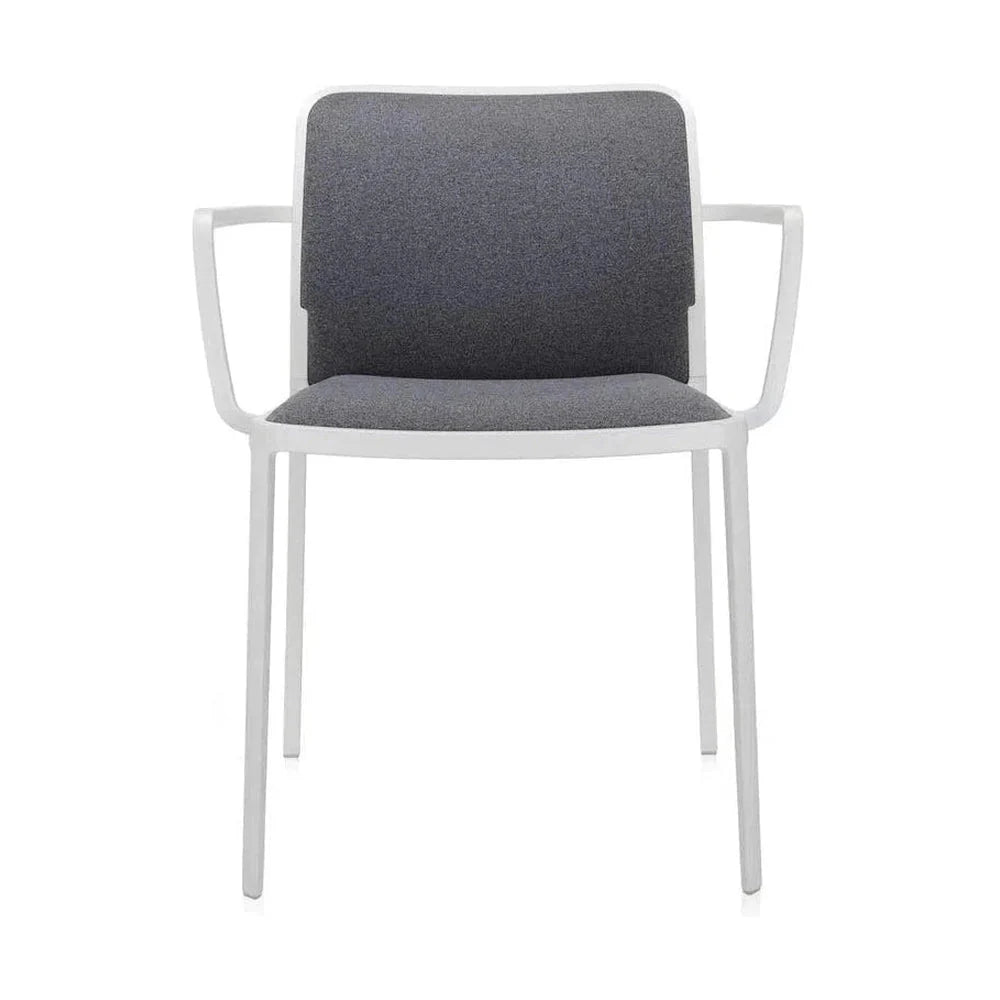 [product_category]-Kartell Audrey Soft Armchair, White/Grey-Kartell-8058967162417-05976BC-KAR-1